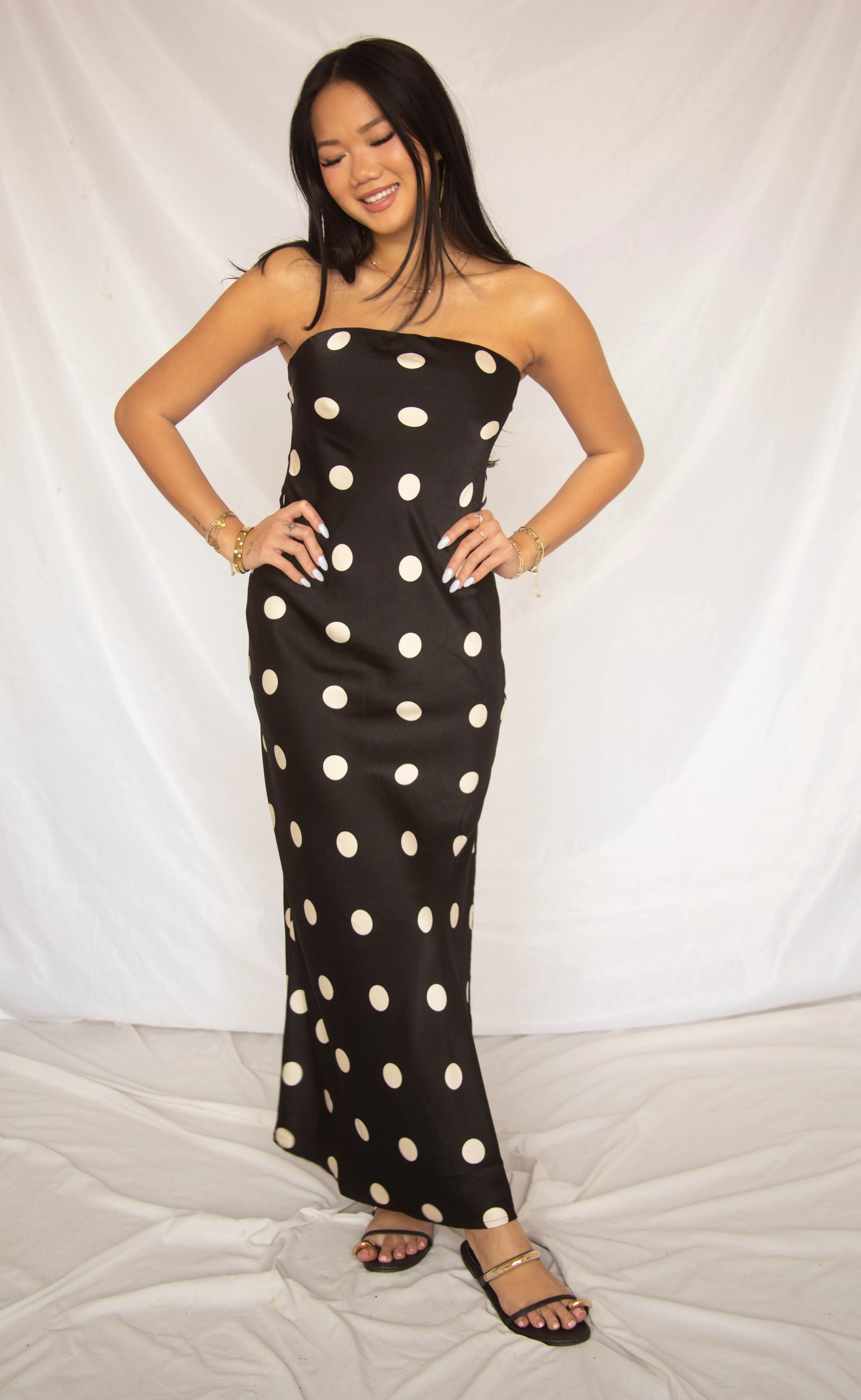 after party polka dot maxi dress - Image 2