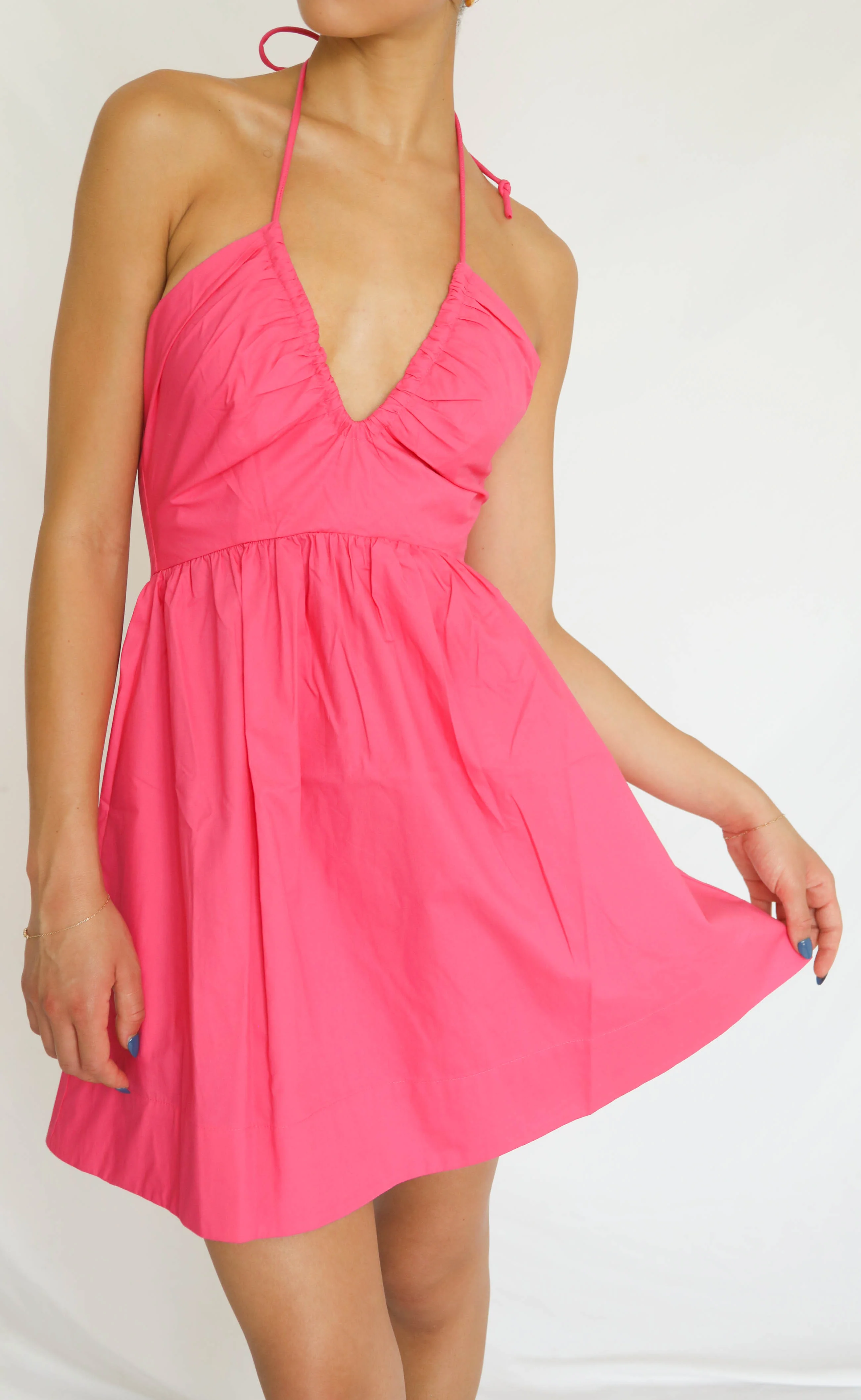 minkpink: celestia halter mini dress - hot pink - Image 2