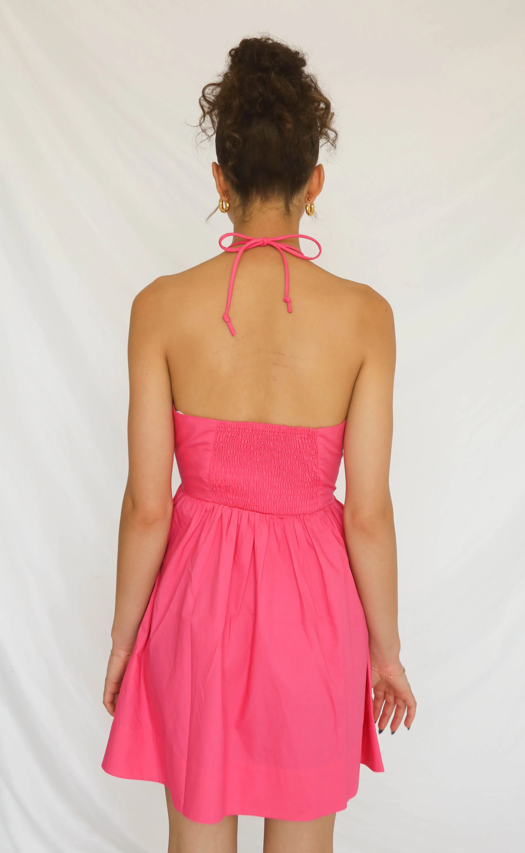 minkpink: celestia halter mini dress - hot pink - Image 3