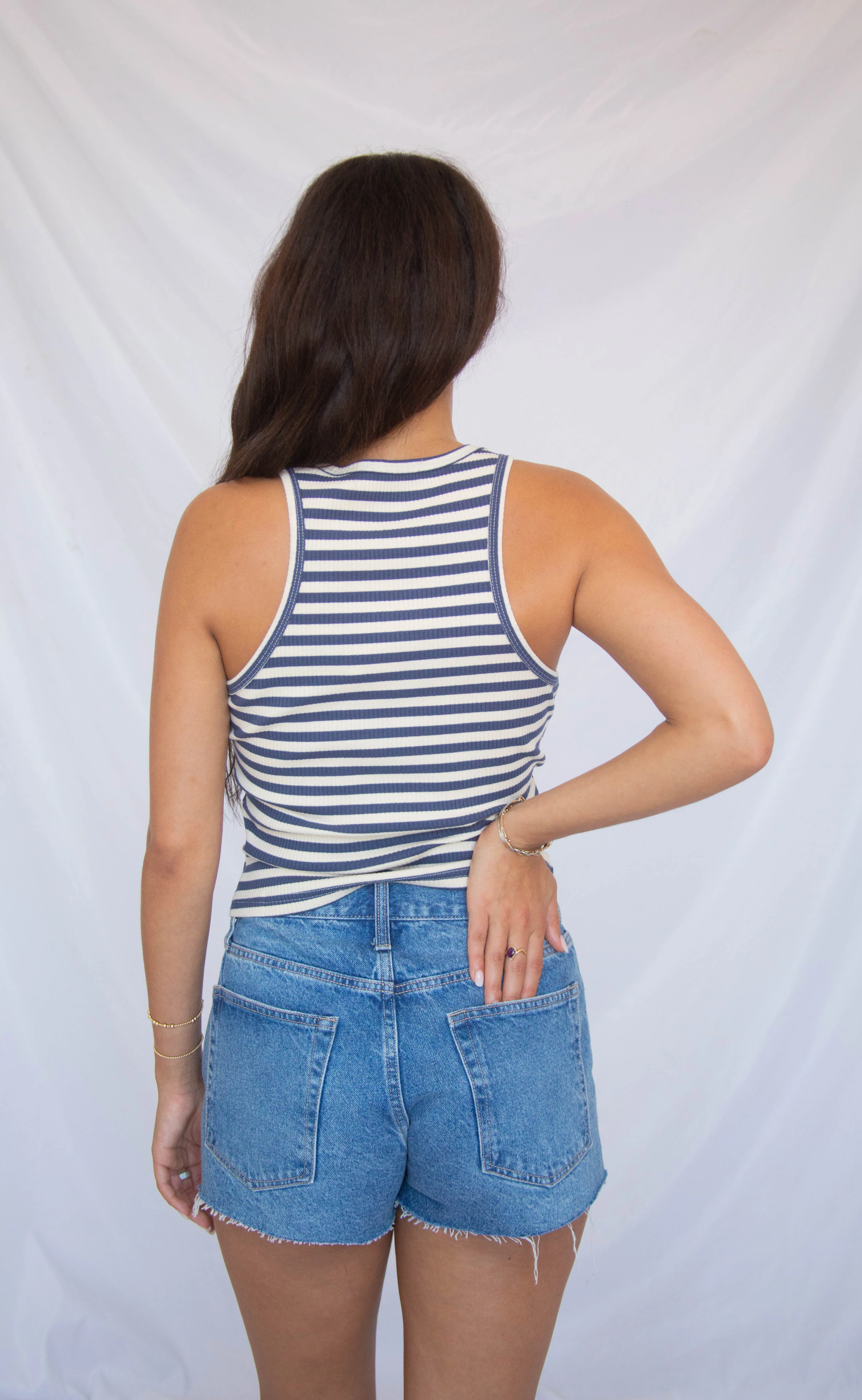 beaded crab striped tank - Image 4