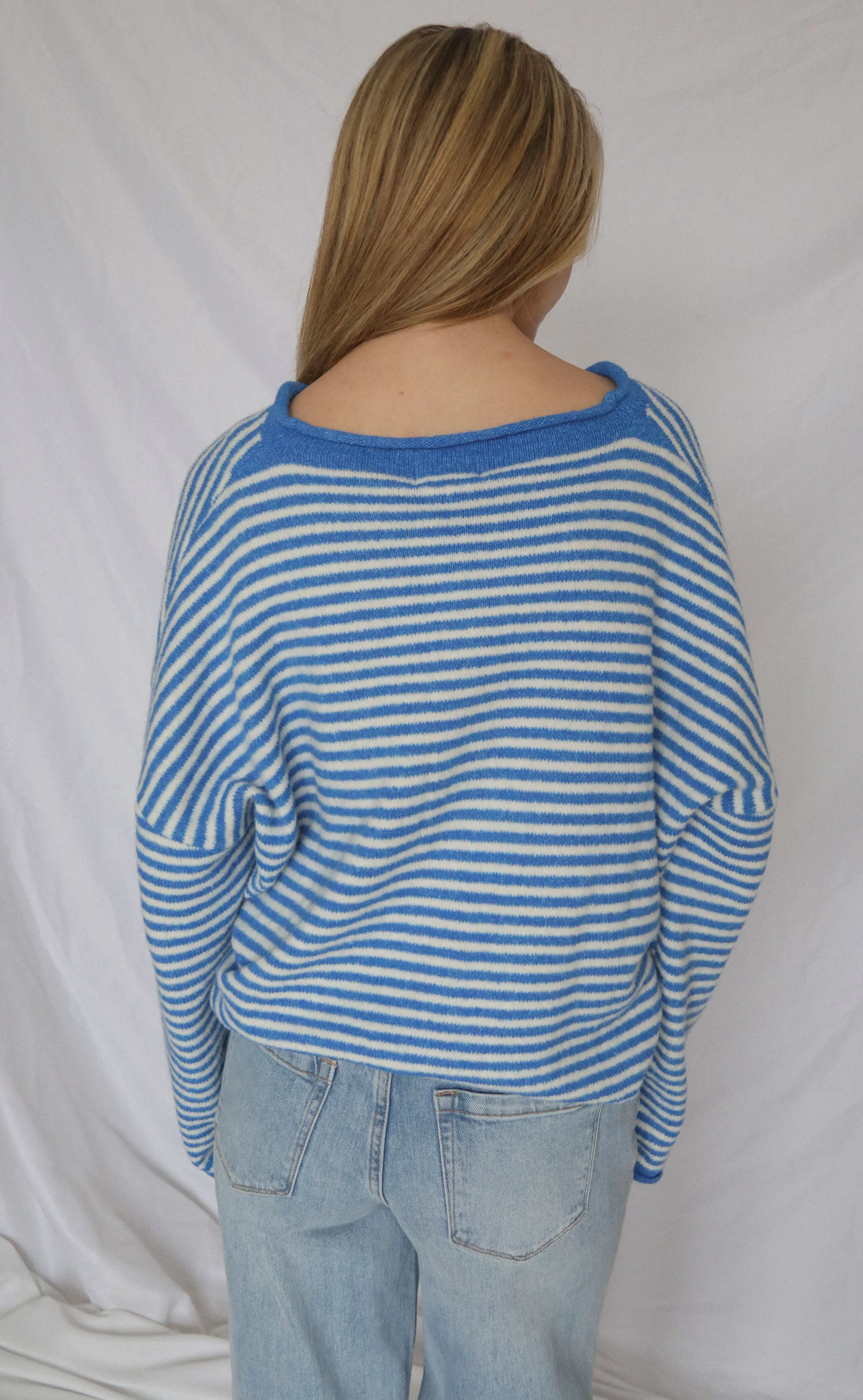 beat of your heart cardigan - blue stripe - Image 4
