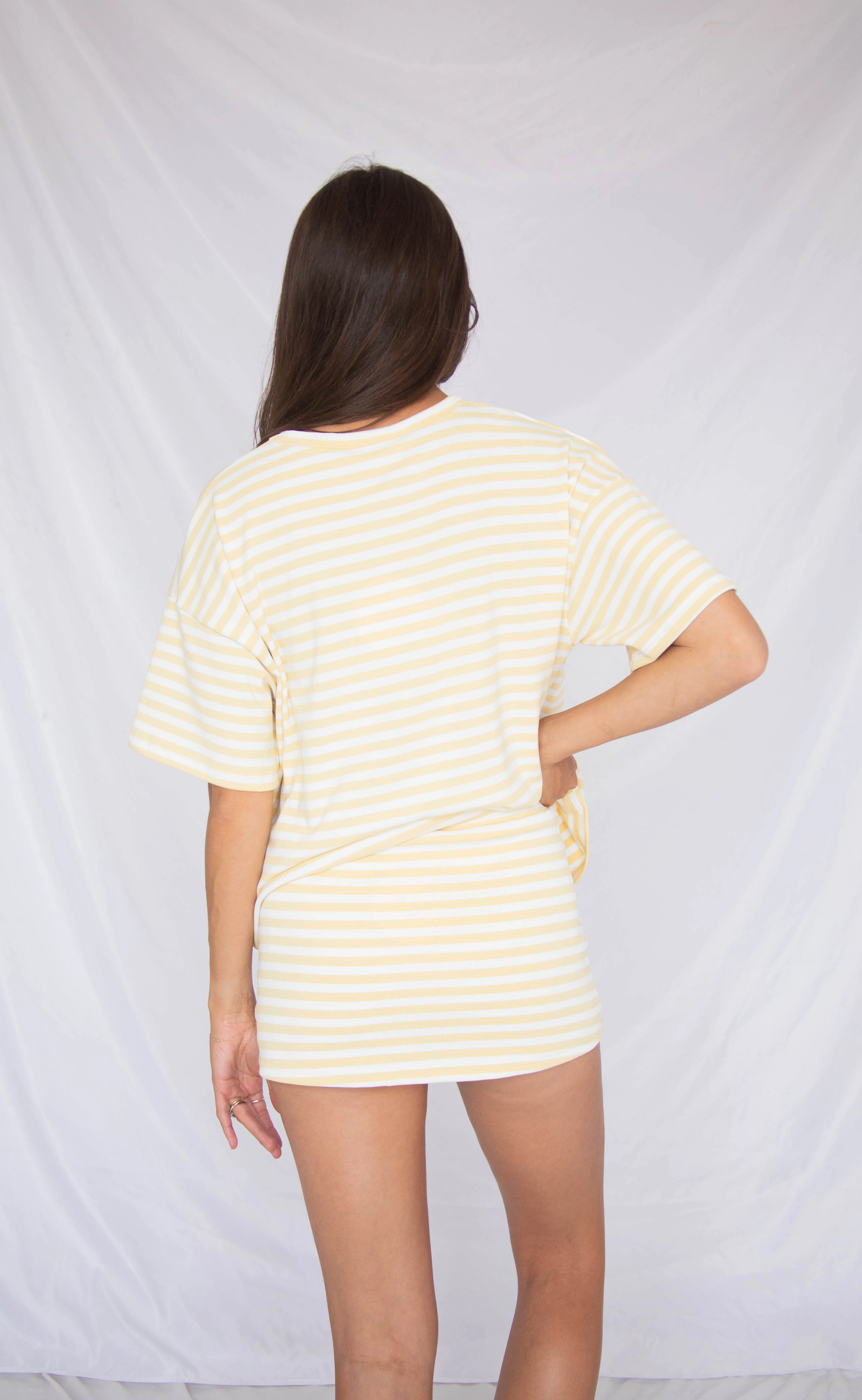 bright side stripe skort set - yellow - Image 3