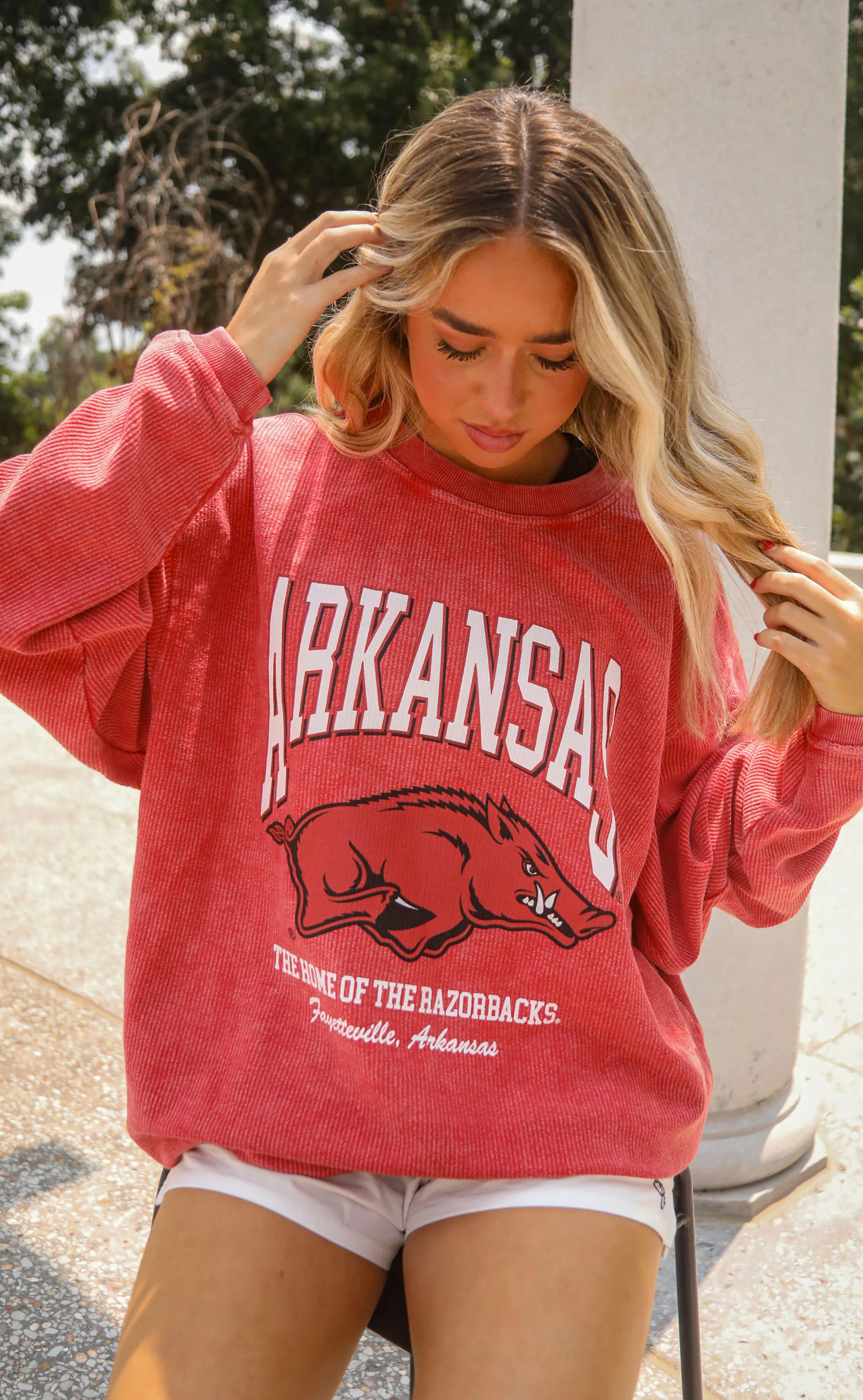 charlie southern: arkansas mascot corded sweatshirt - Image 2
