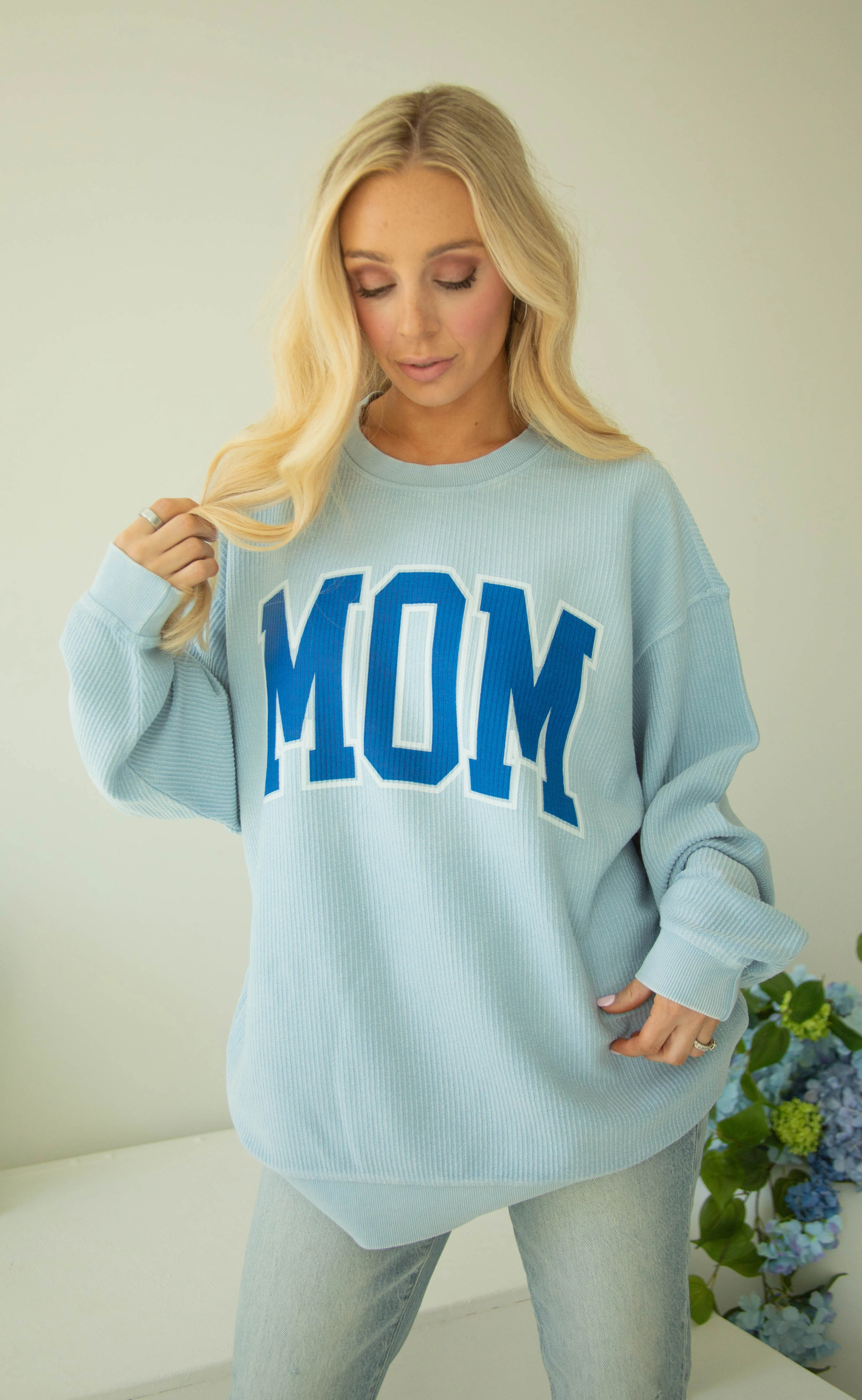 charlie southern: classic mom cord - blue - Image 2
