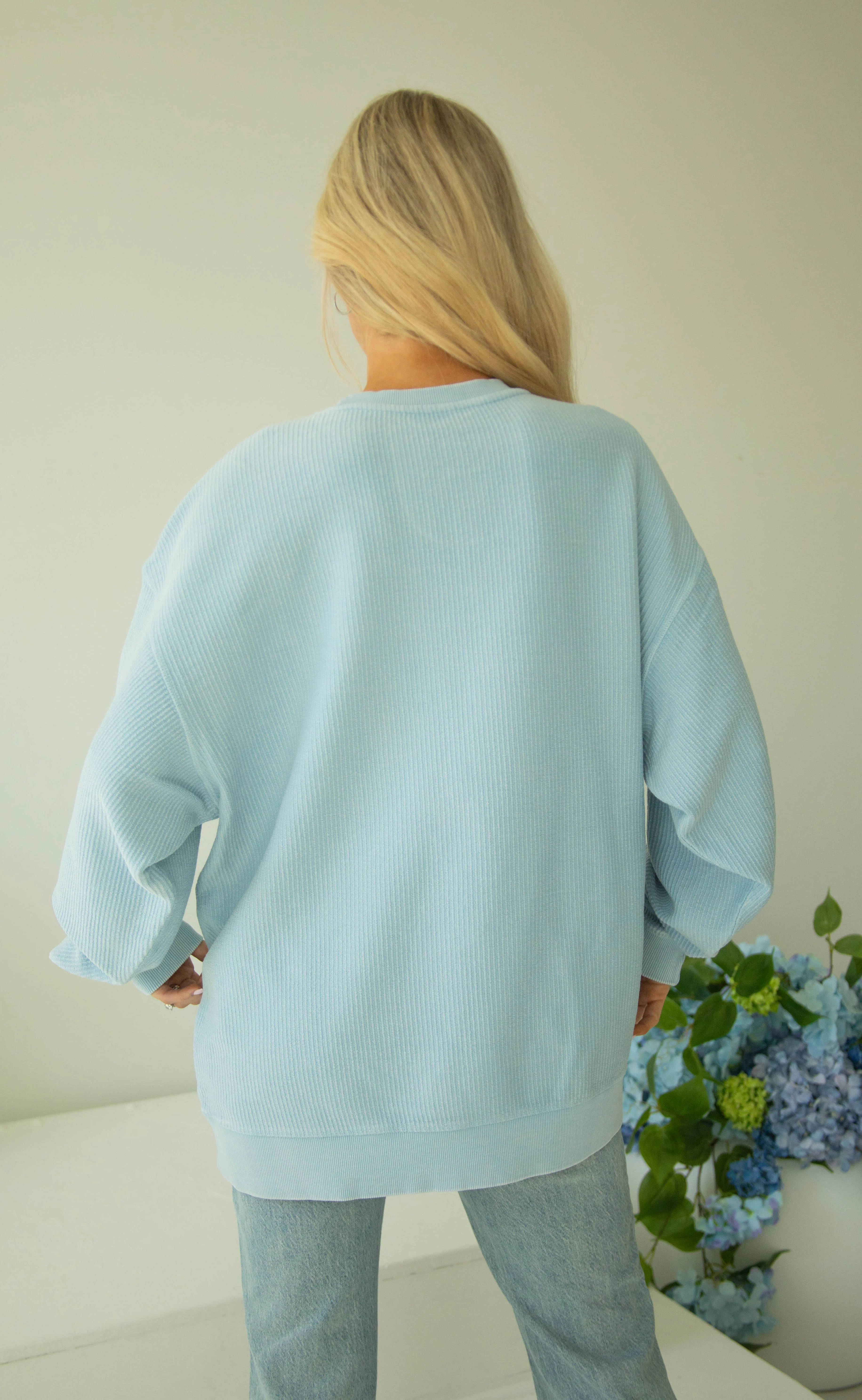 charlie southern: classic mom cord - blue - Image 3