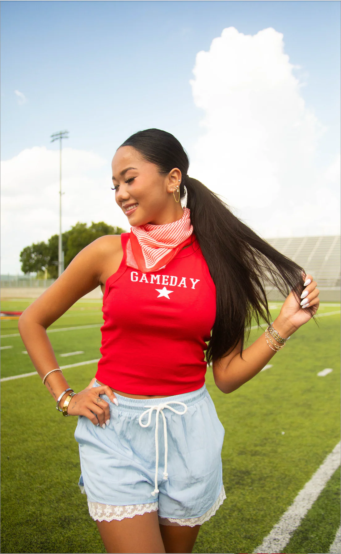 charlie southern: gameday star tank - red - Image 3