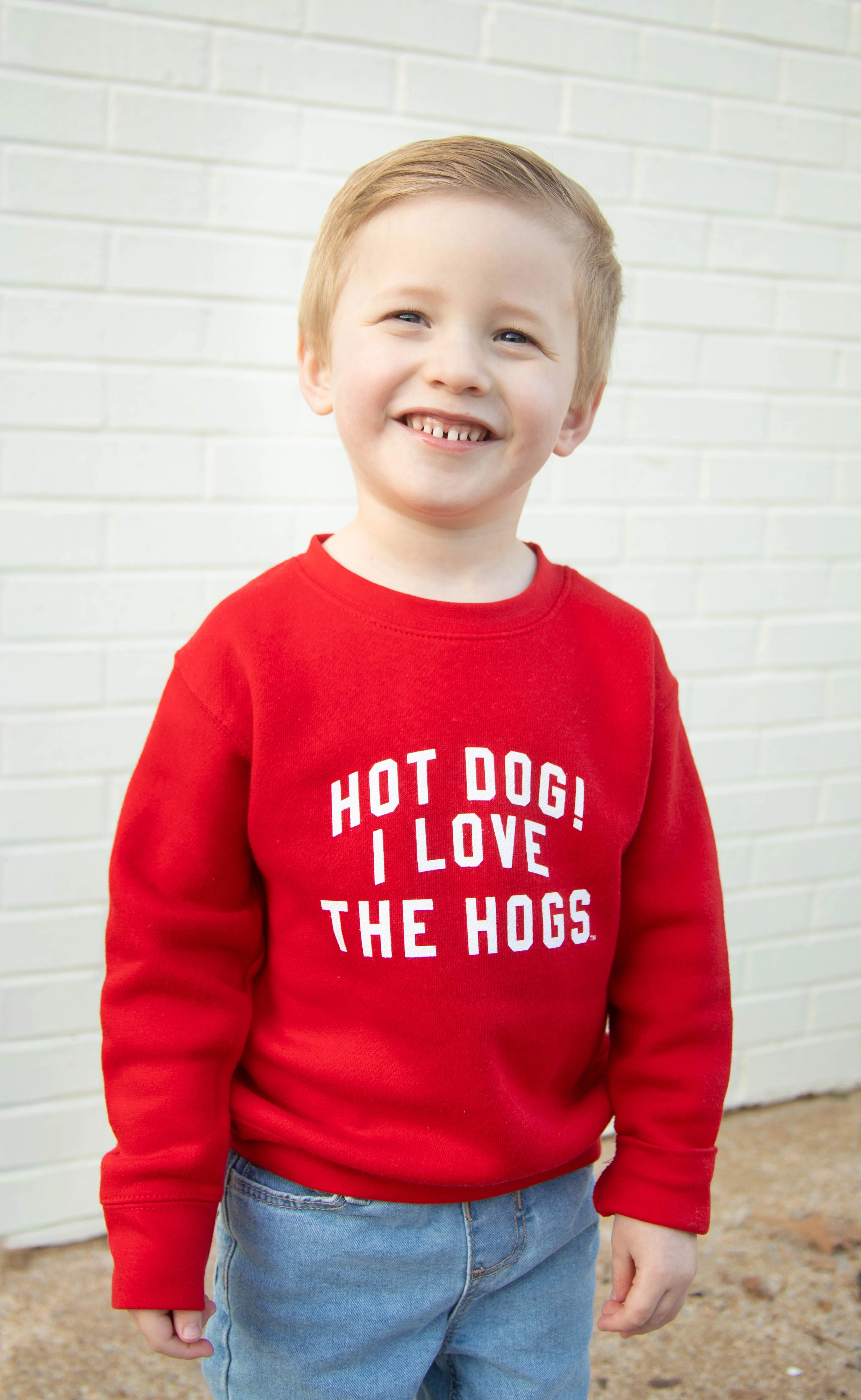charlie southern: hot dog i love the hogs toddler sweatshirt