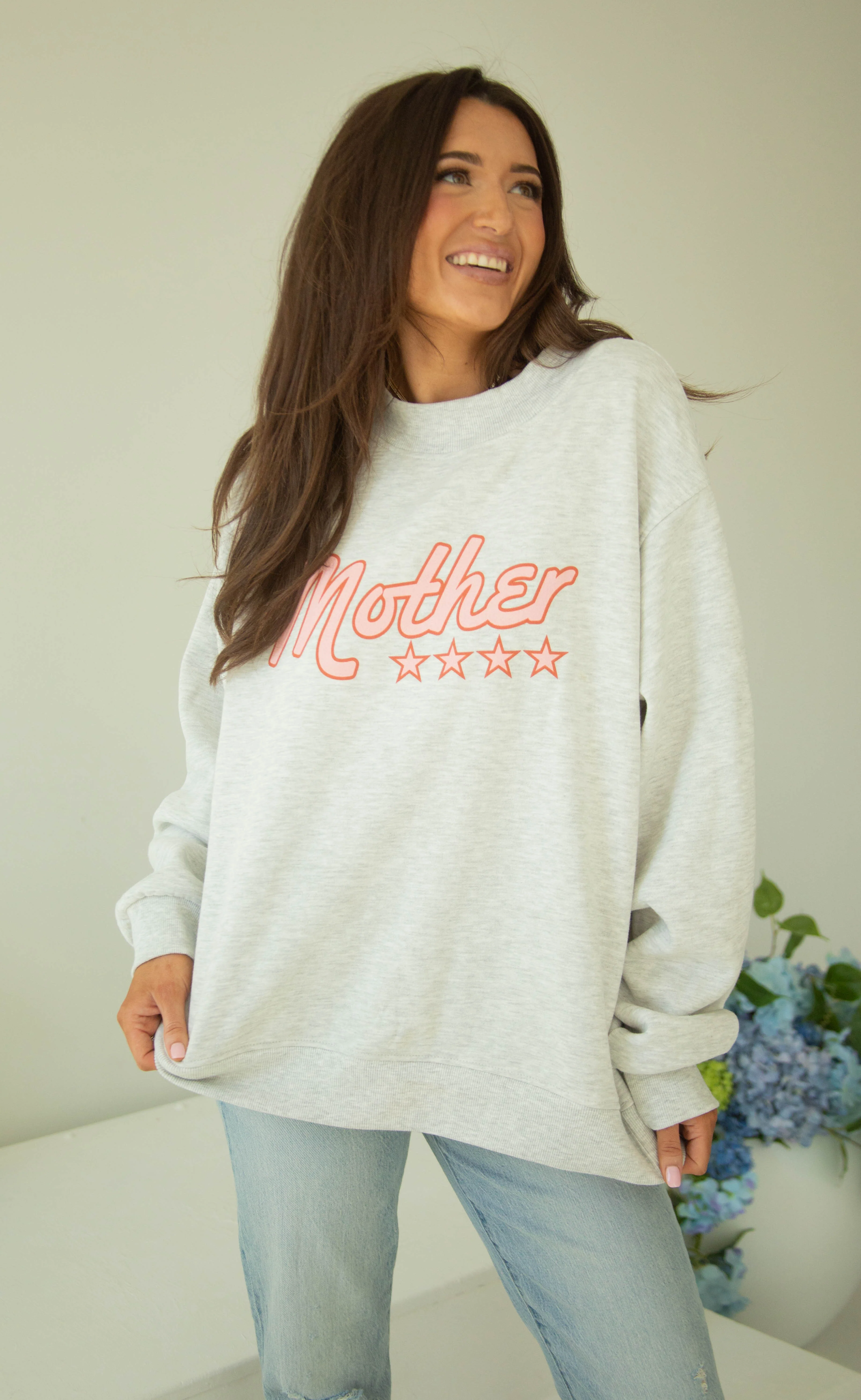 charlie southern: mother star mock neck - pink - Image 2