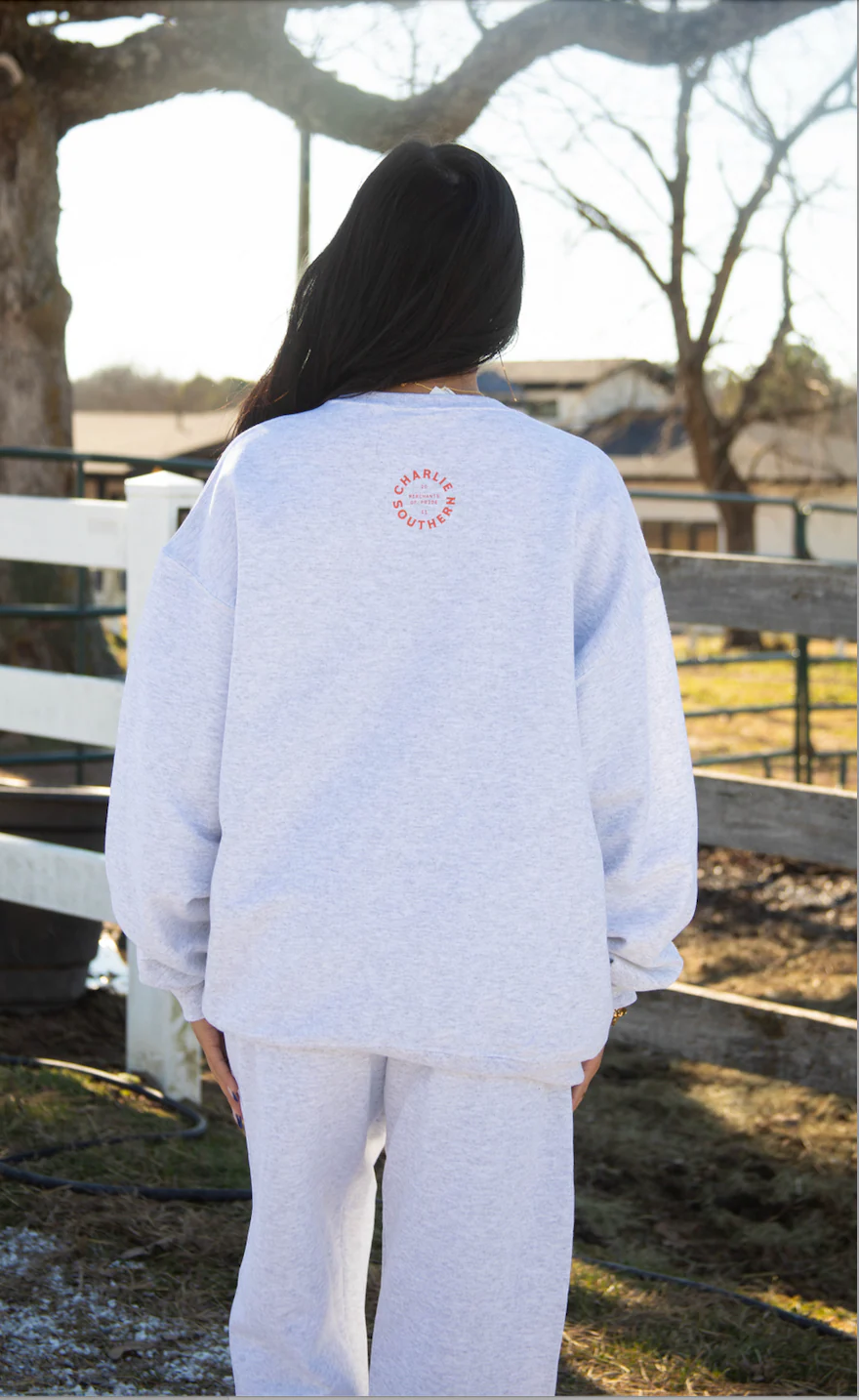 charlie southern: rodeo forever sweatshirt - grey - Image 3
