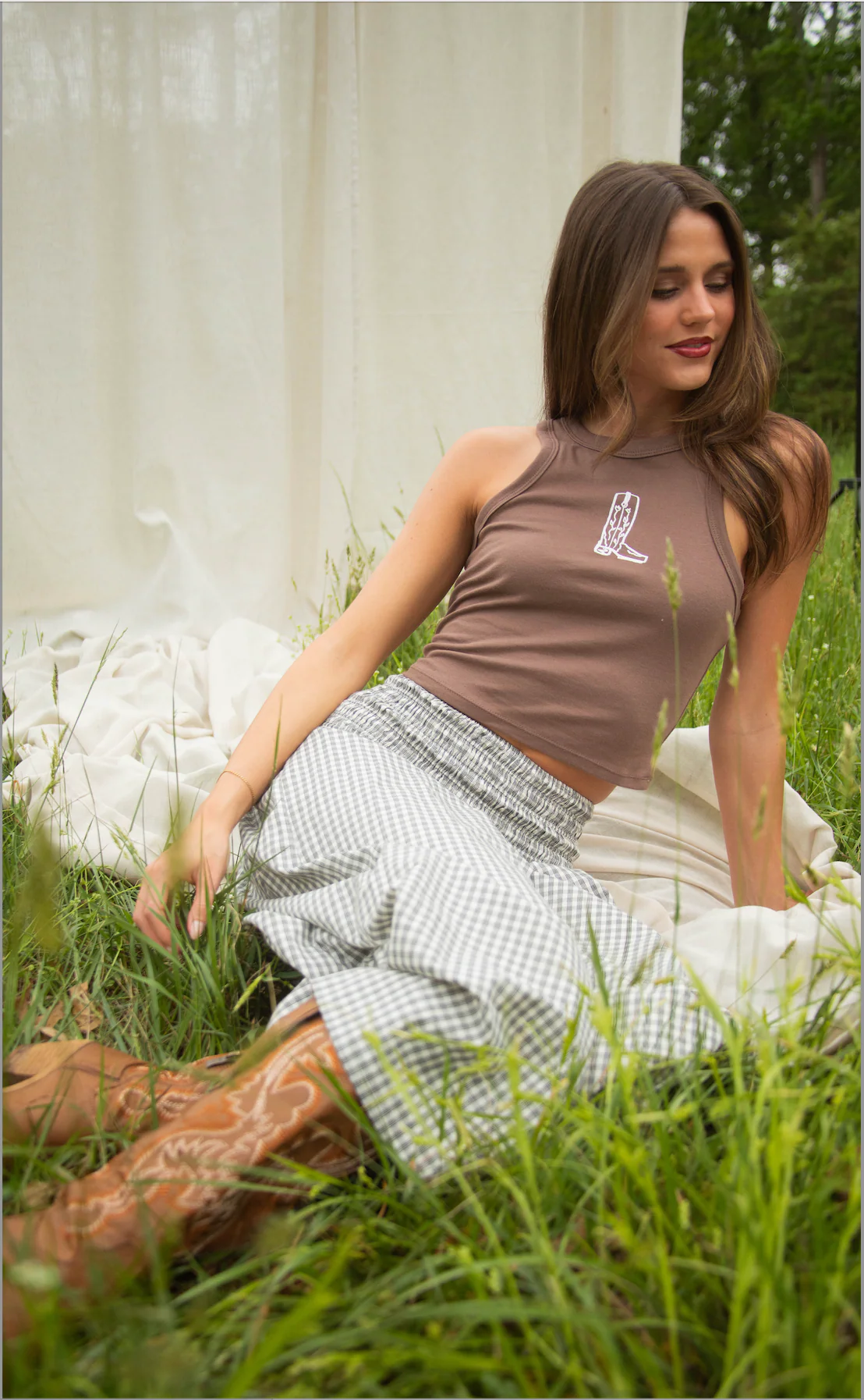 charlie southern x emma katherine art: boot scootin tank - Image 2