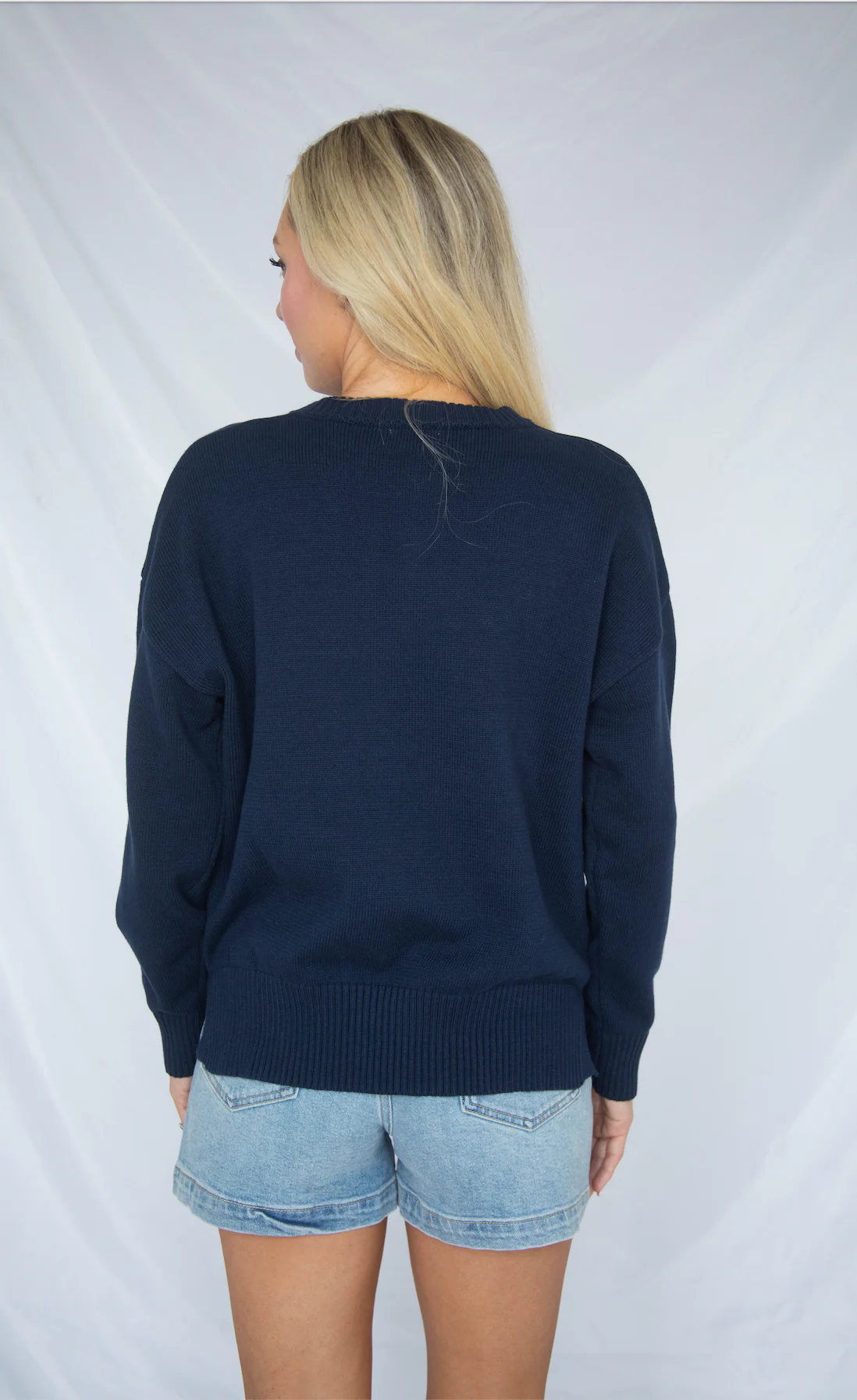 declaration flag sweater - navy - Image 4