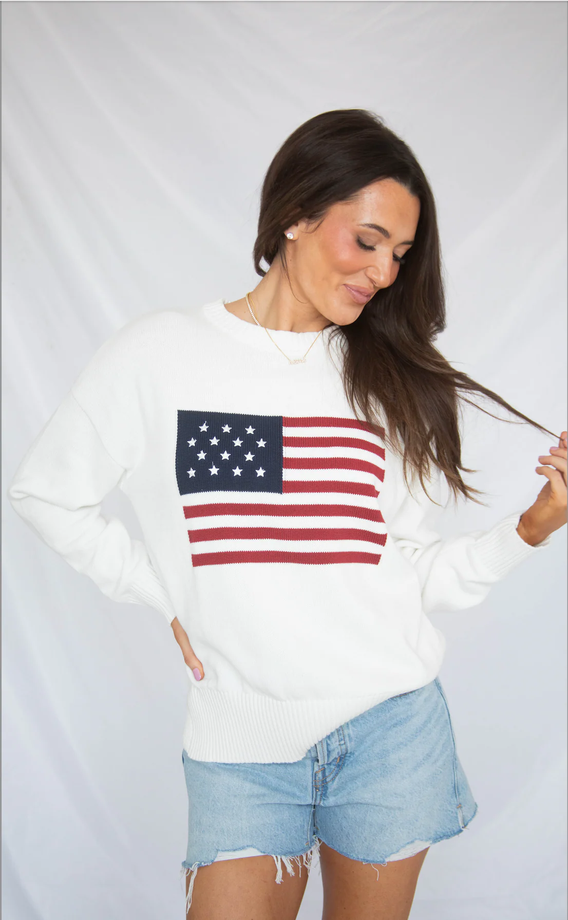 declaration flag sweater - white - Image 3