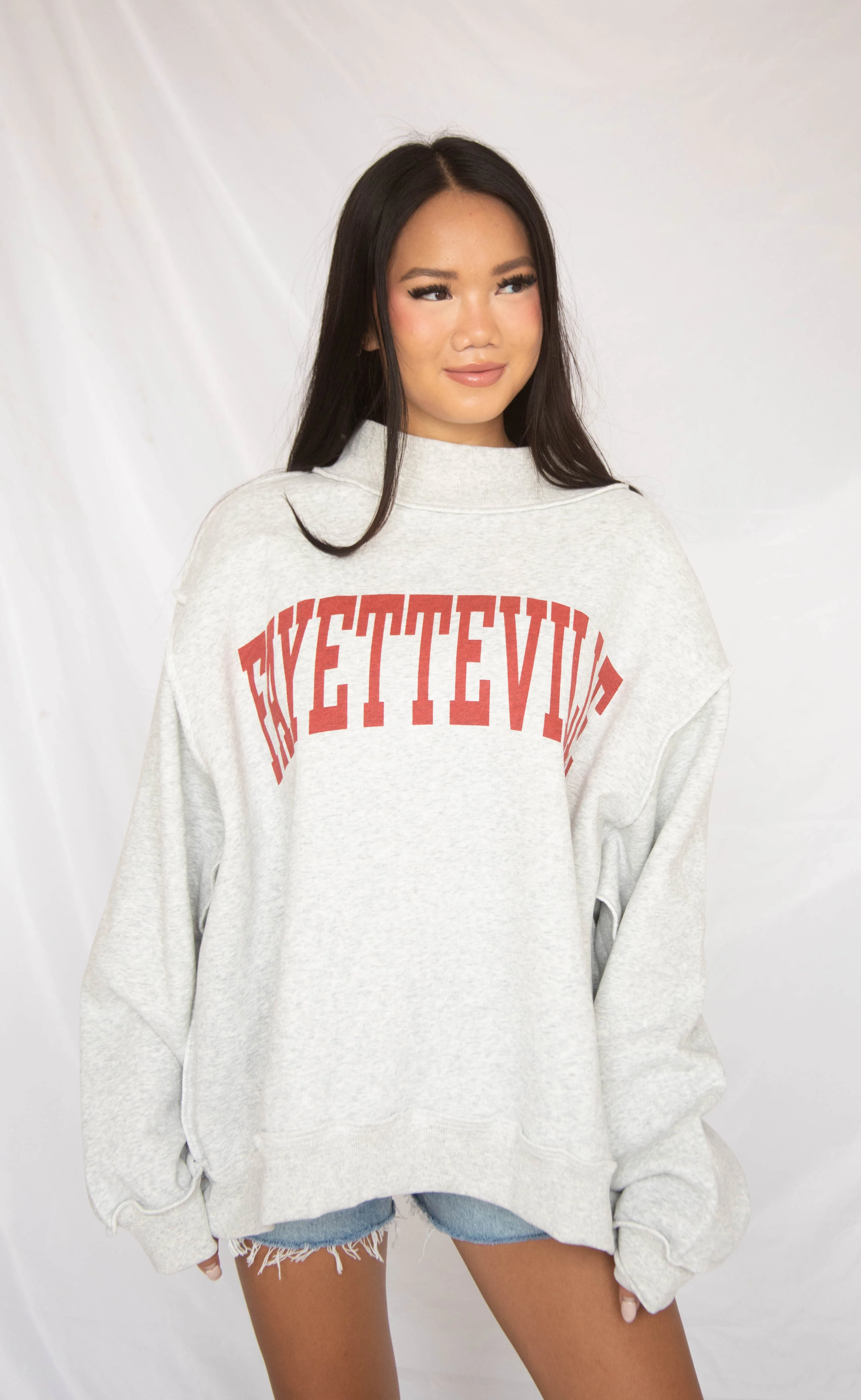 fayetteville reversible mock neck - grey - Image 3