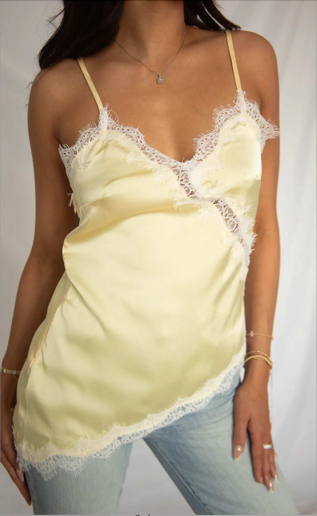 first look lace cami - yellow - Image 2