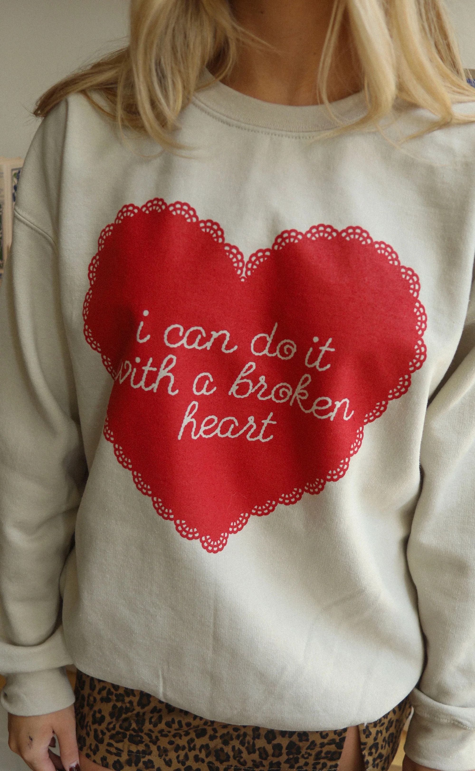 friday + saturday: broken heart sweatshirt - Image 3