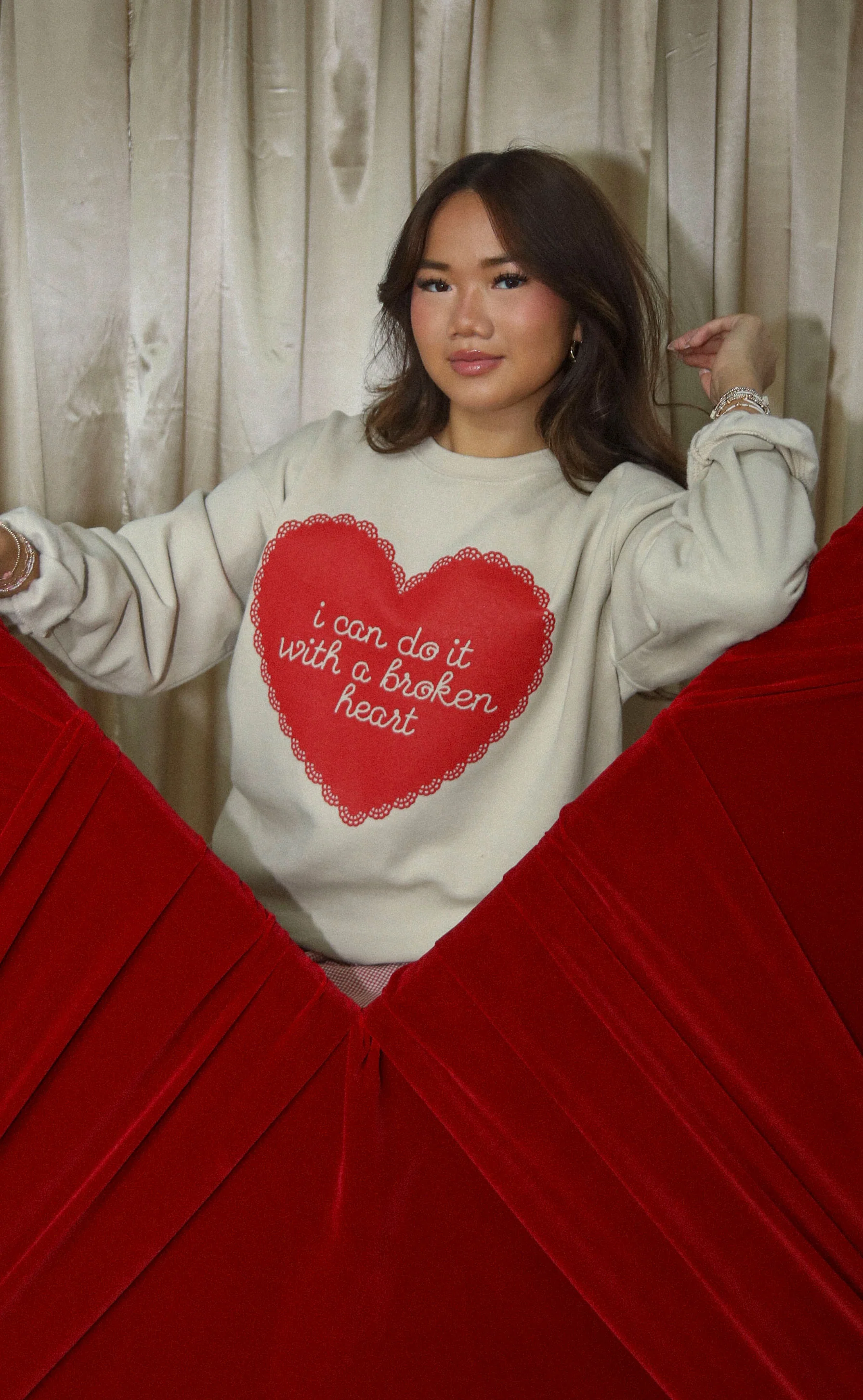 friday + saturday: broken heart sweatshirt - Image 4