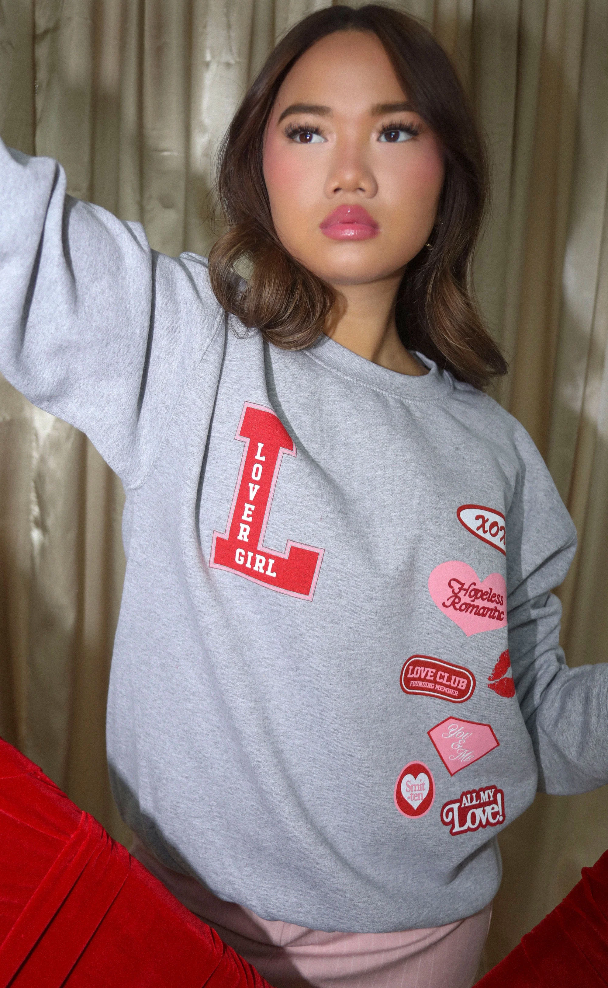 friday + saturday: lover girl patches sweatshirt - Image 6