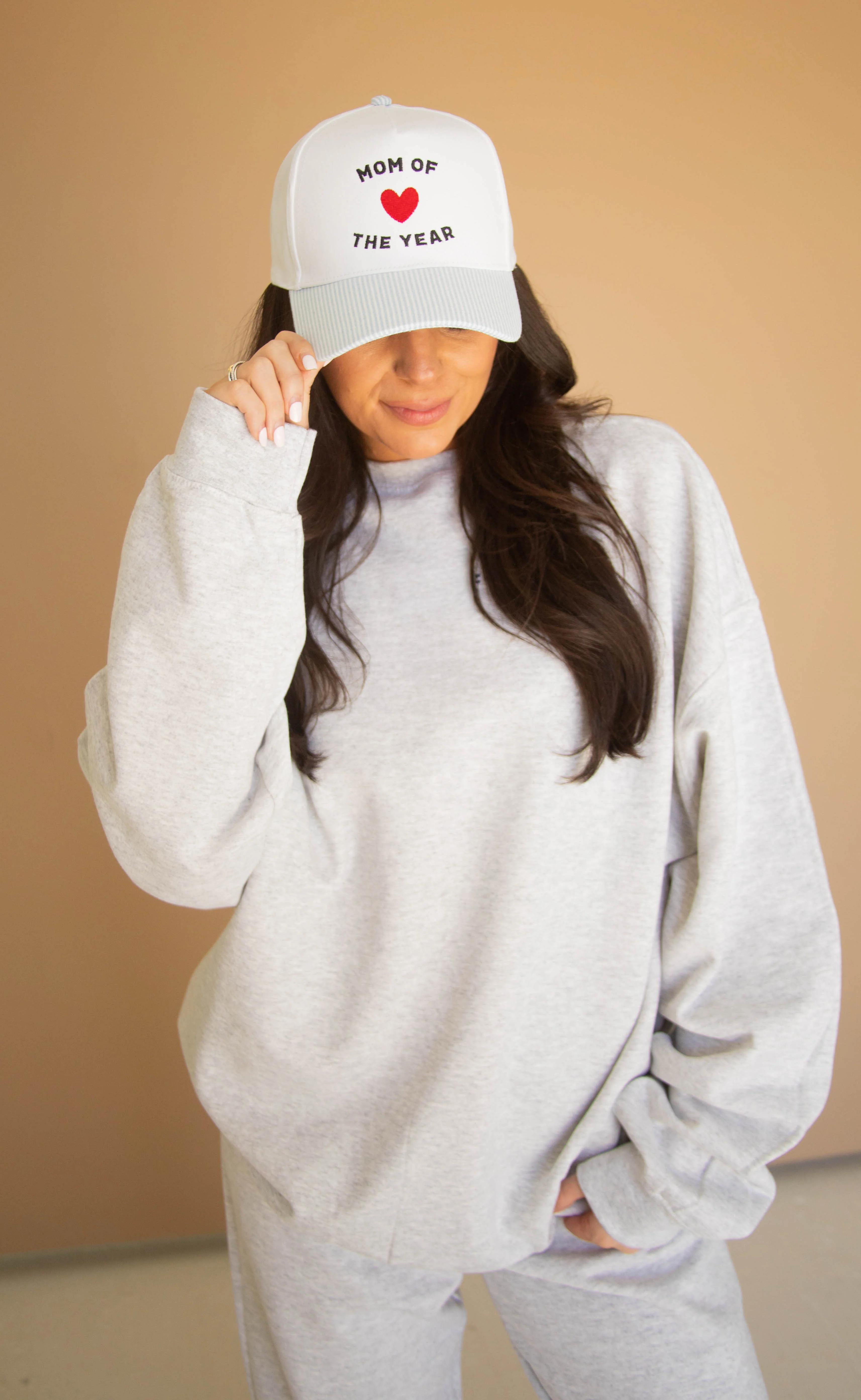 friday + saturday: mom of the year striped trucker - Image 3