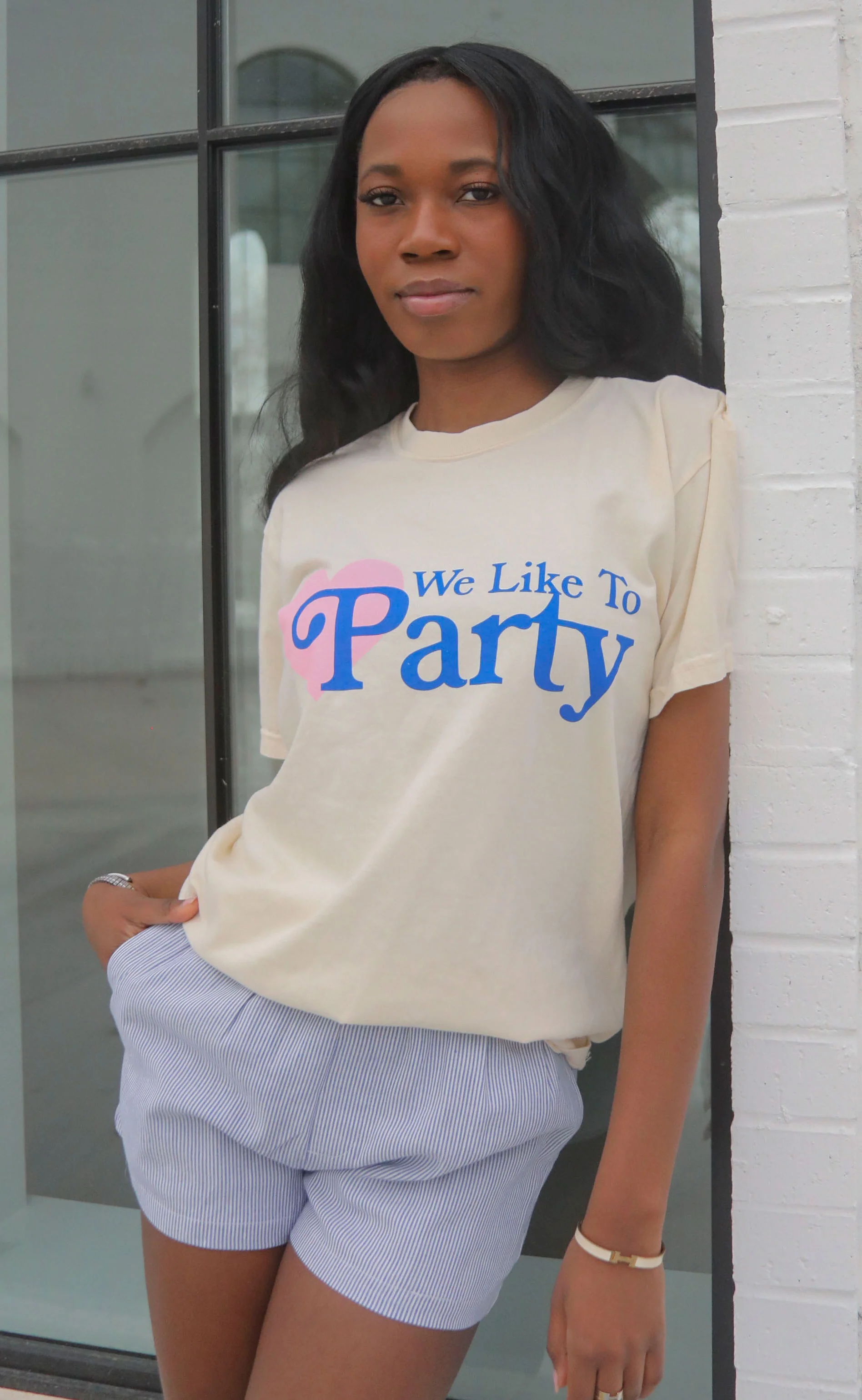 friday + saturday: we like to party heart t shirt - Image 2