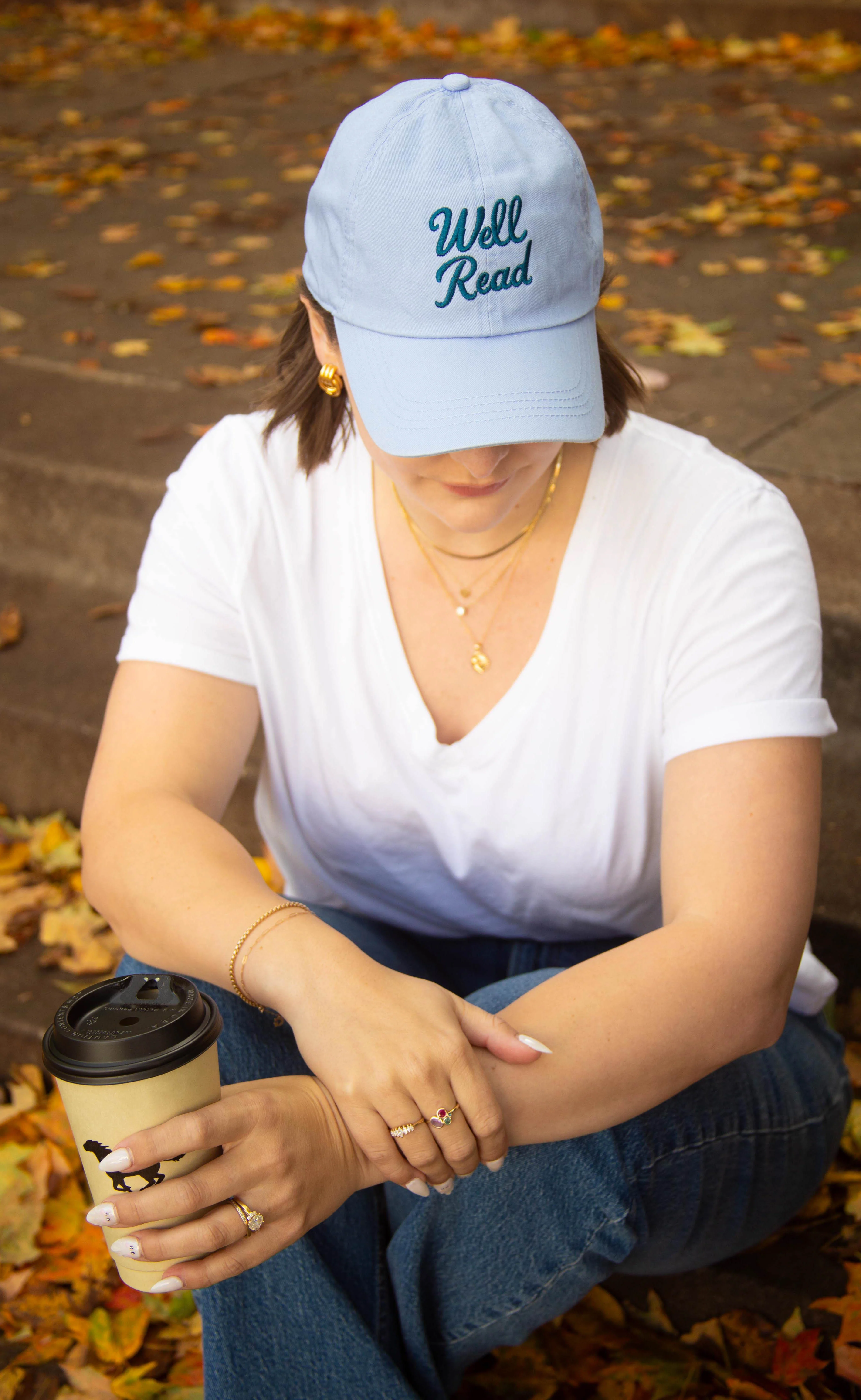 friday + saturday x jo johnson overby: well read dad hat - Image 2