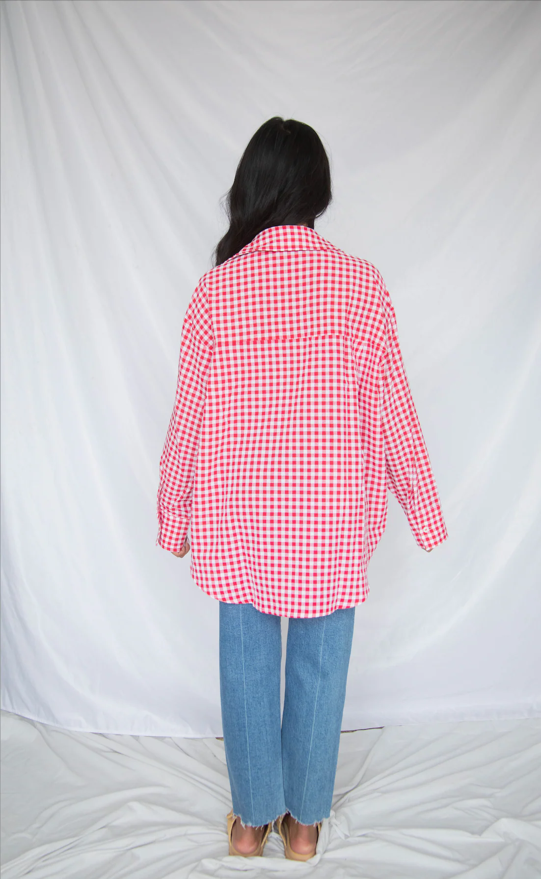 going gingham button down - red - Image 3
