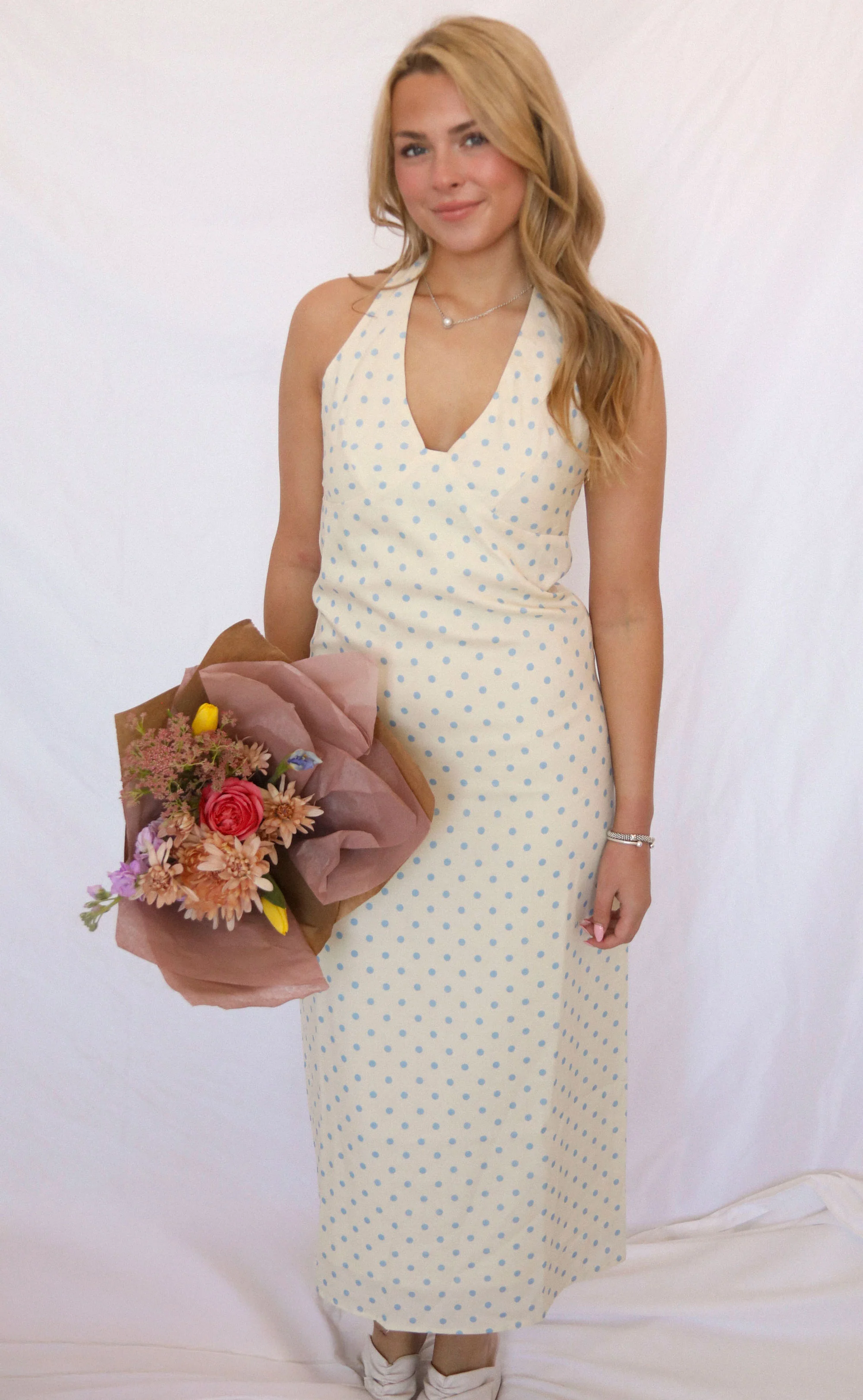 hold me tight halter maxi dress