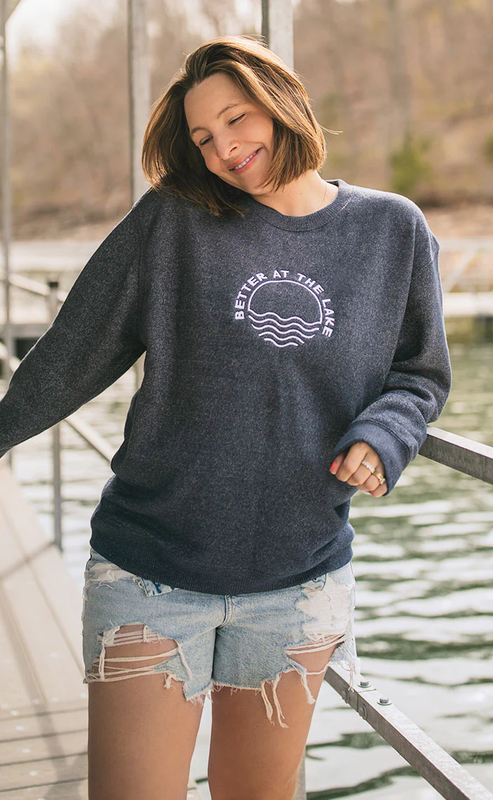 jo johnson: better at the lake embroidered crewneck - Image 2
