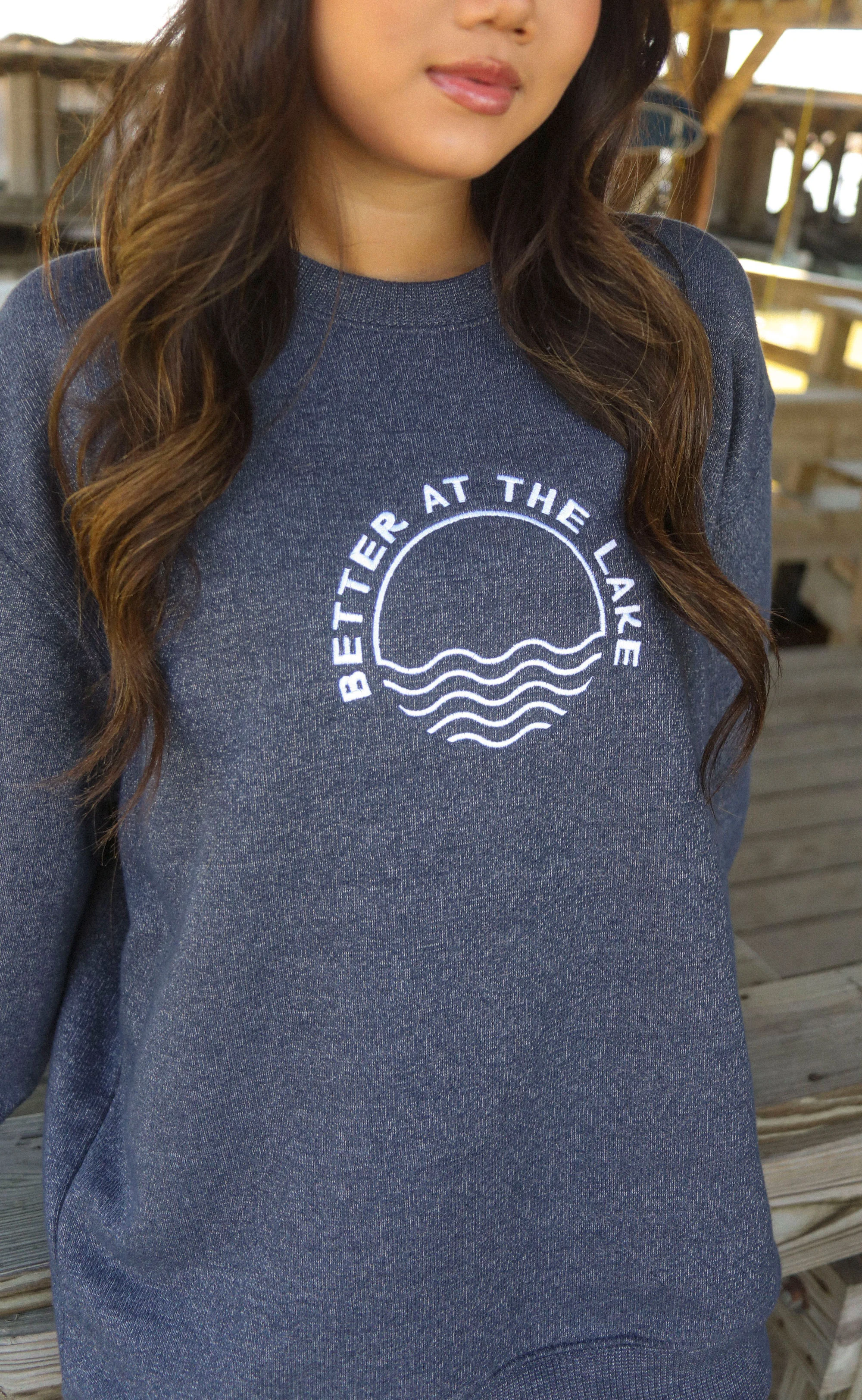 jo johnson: better at the lake embroidered crewneck - Image 4