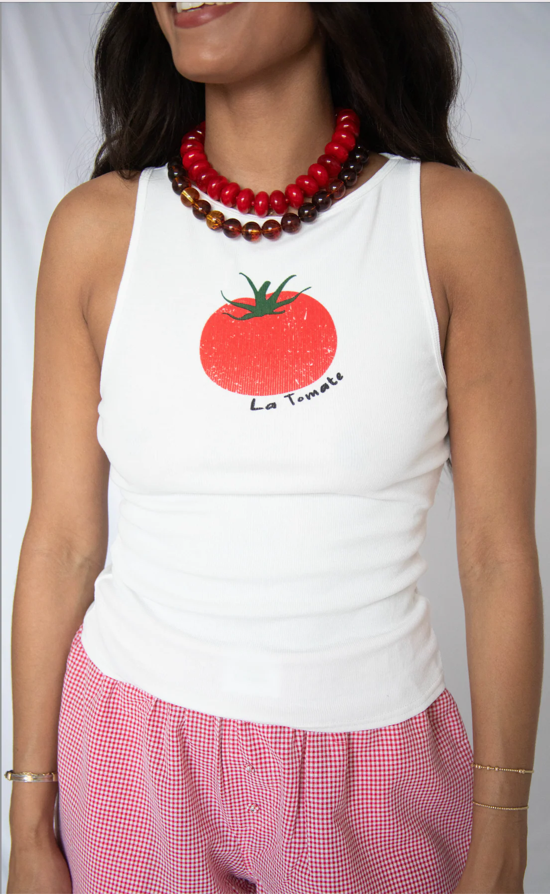 la tomato ribbed tank - Image 2