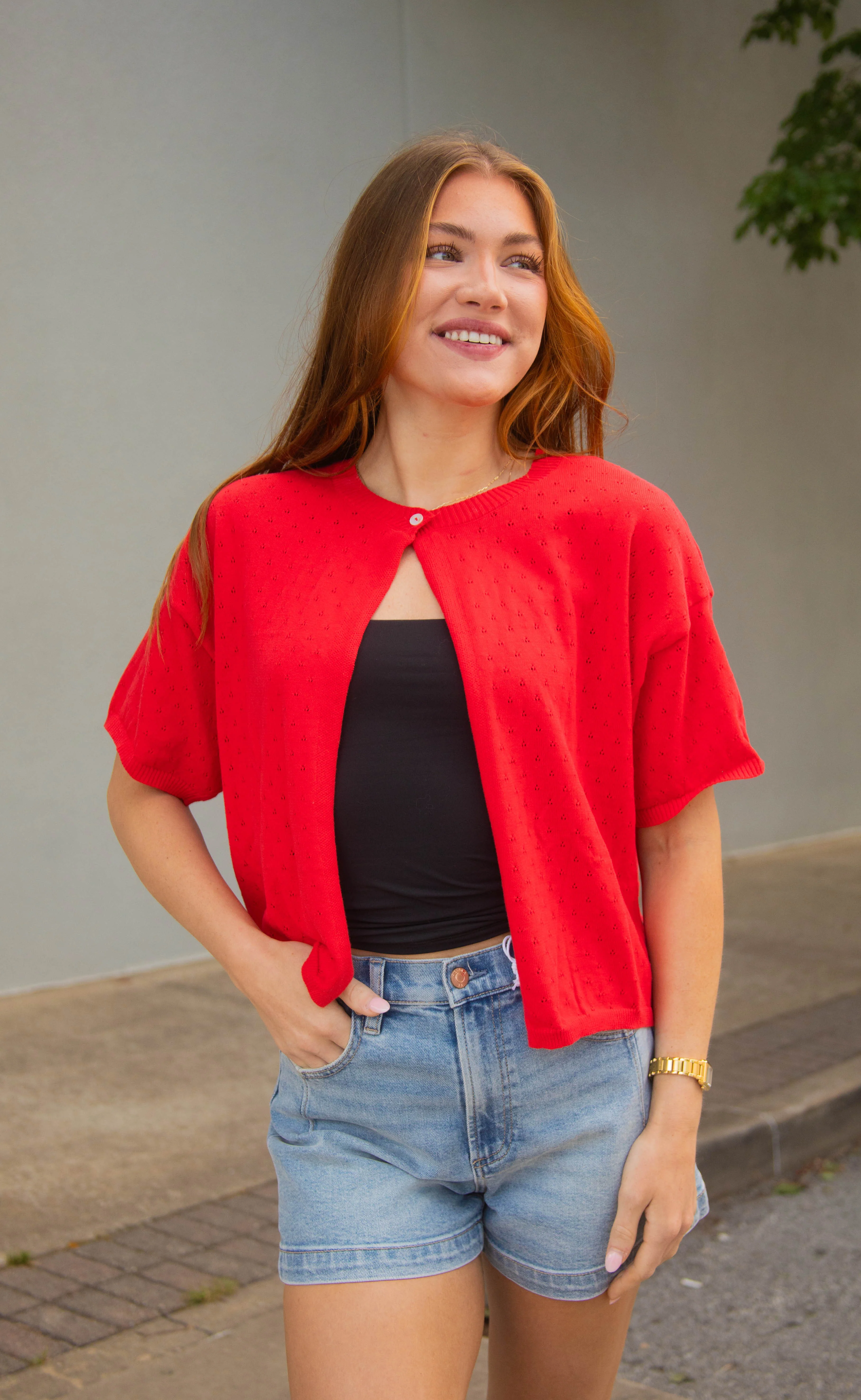 love note pointelle cardigan - Image 3