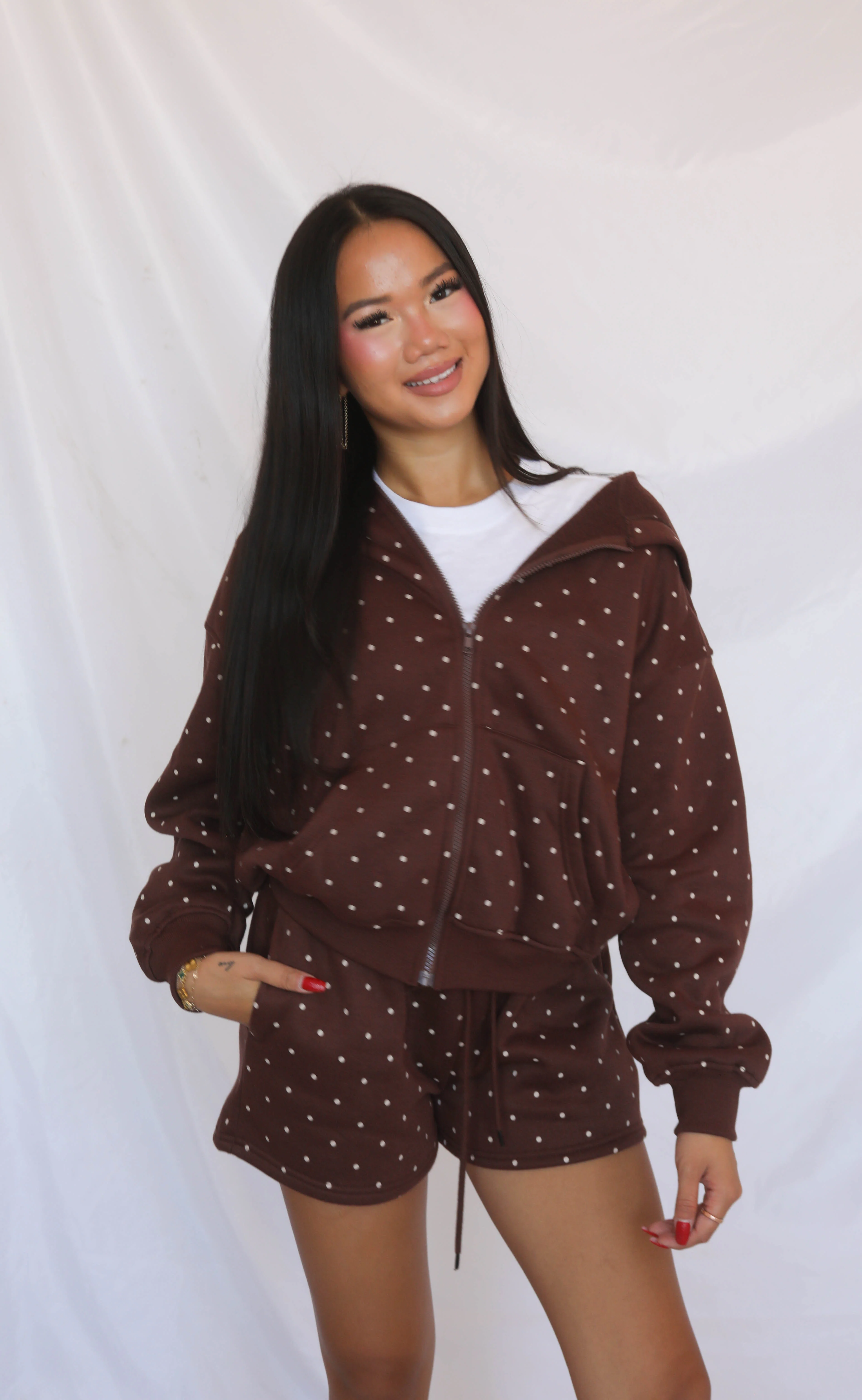 mocha polka dot set - Image 2