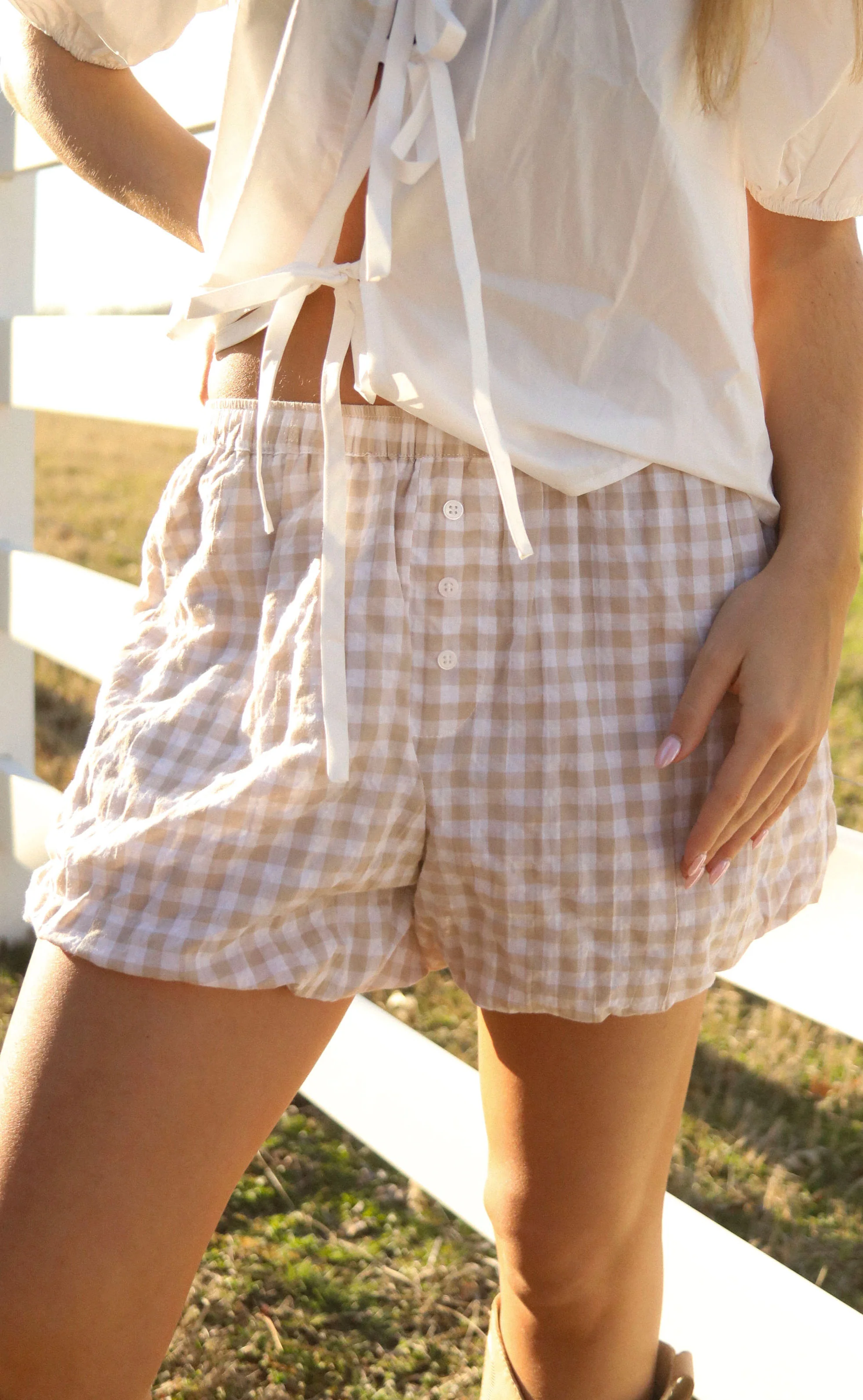 not enough gingham short - Image 2