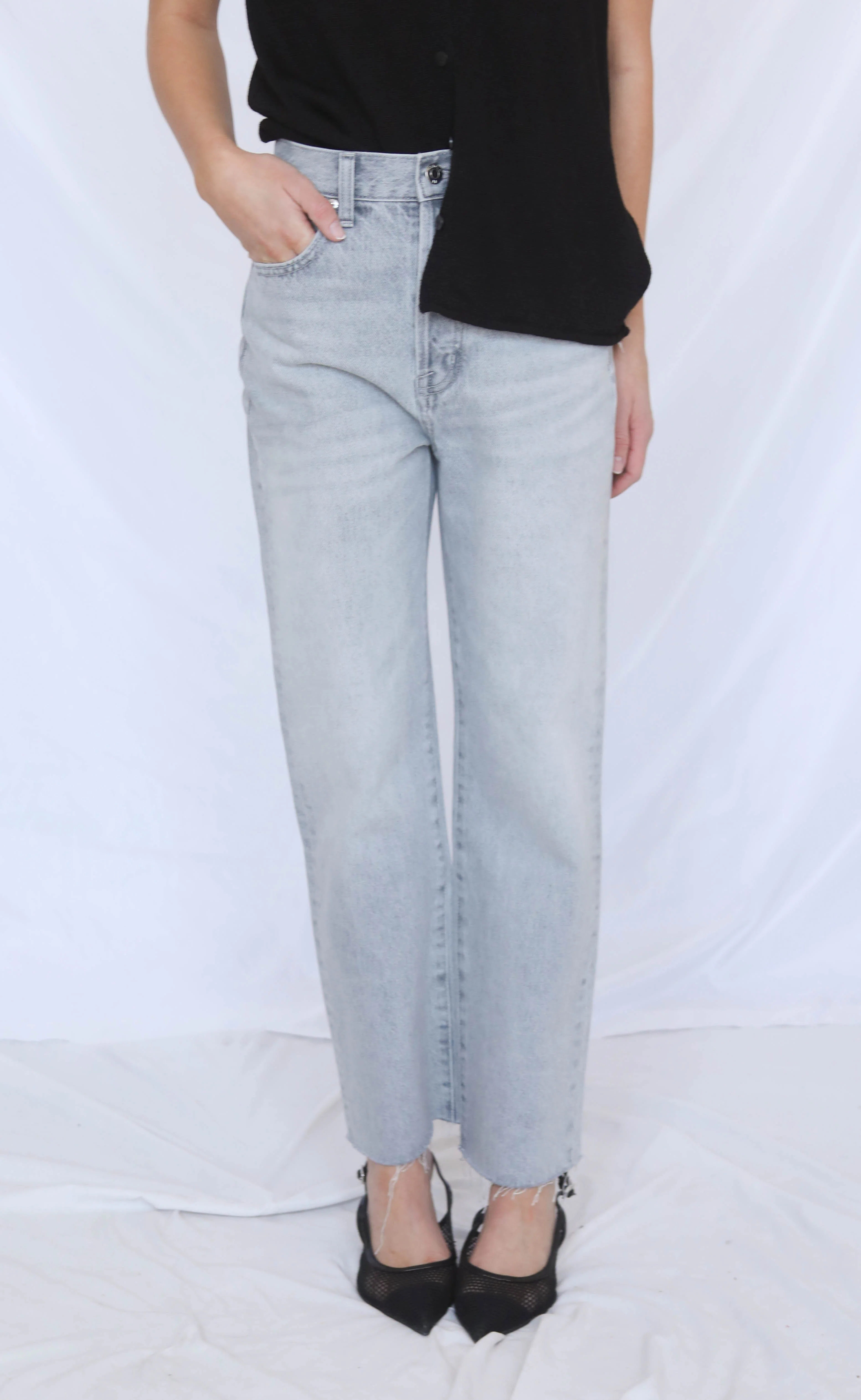 pistola: cassie crop high rise straight leg jean - enigma - Image 2