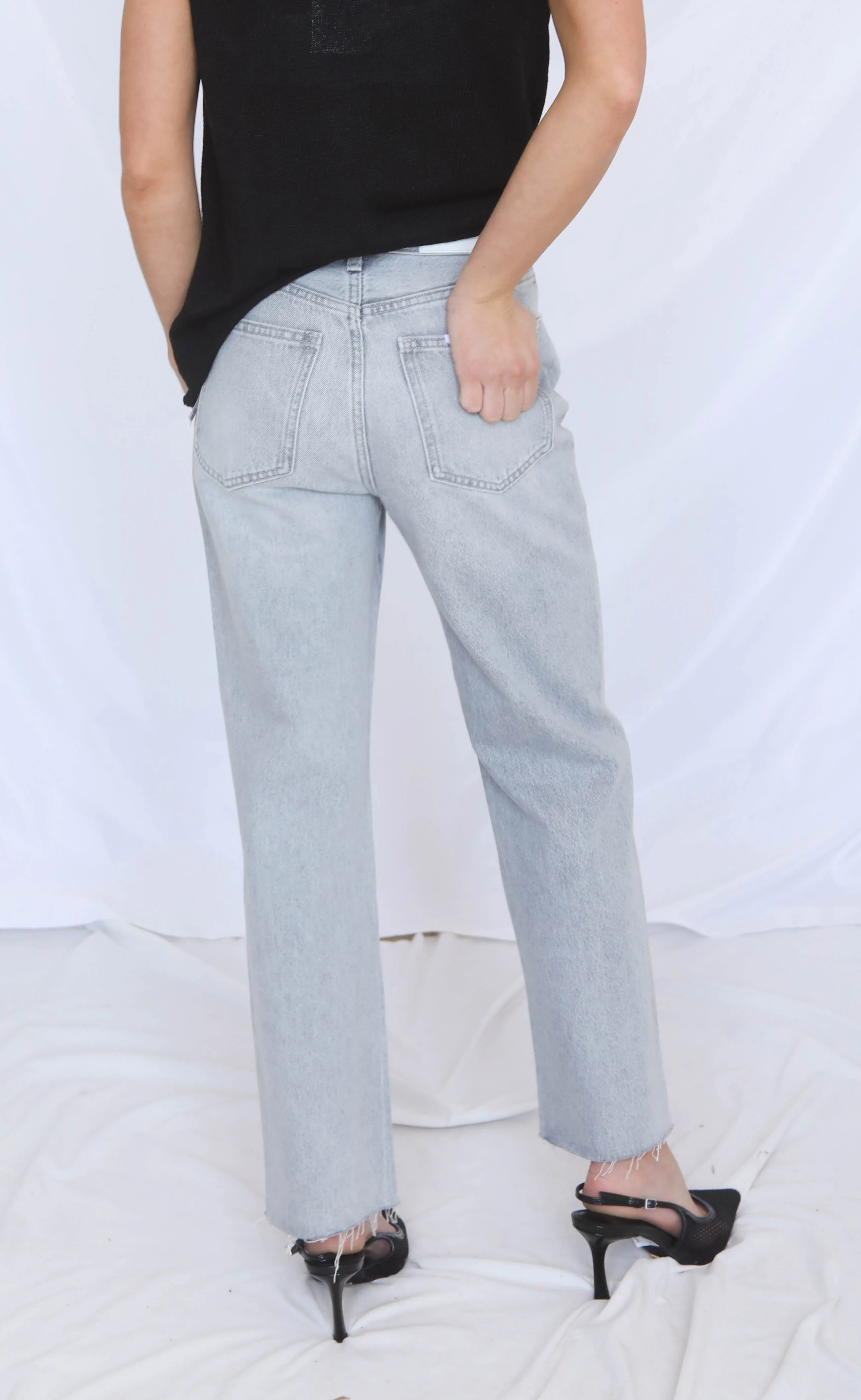 pistola: cassie crop high rise straight leg jean - enigma - Image 3