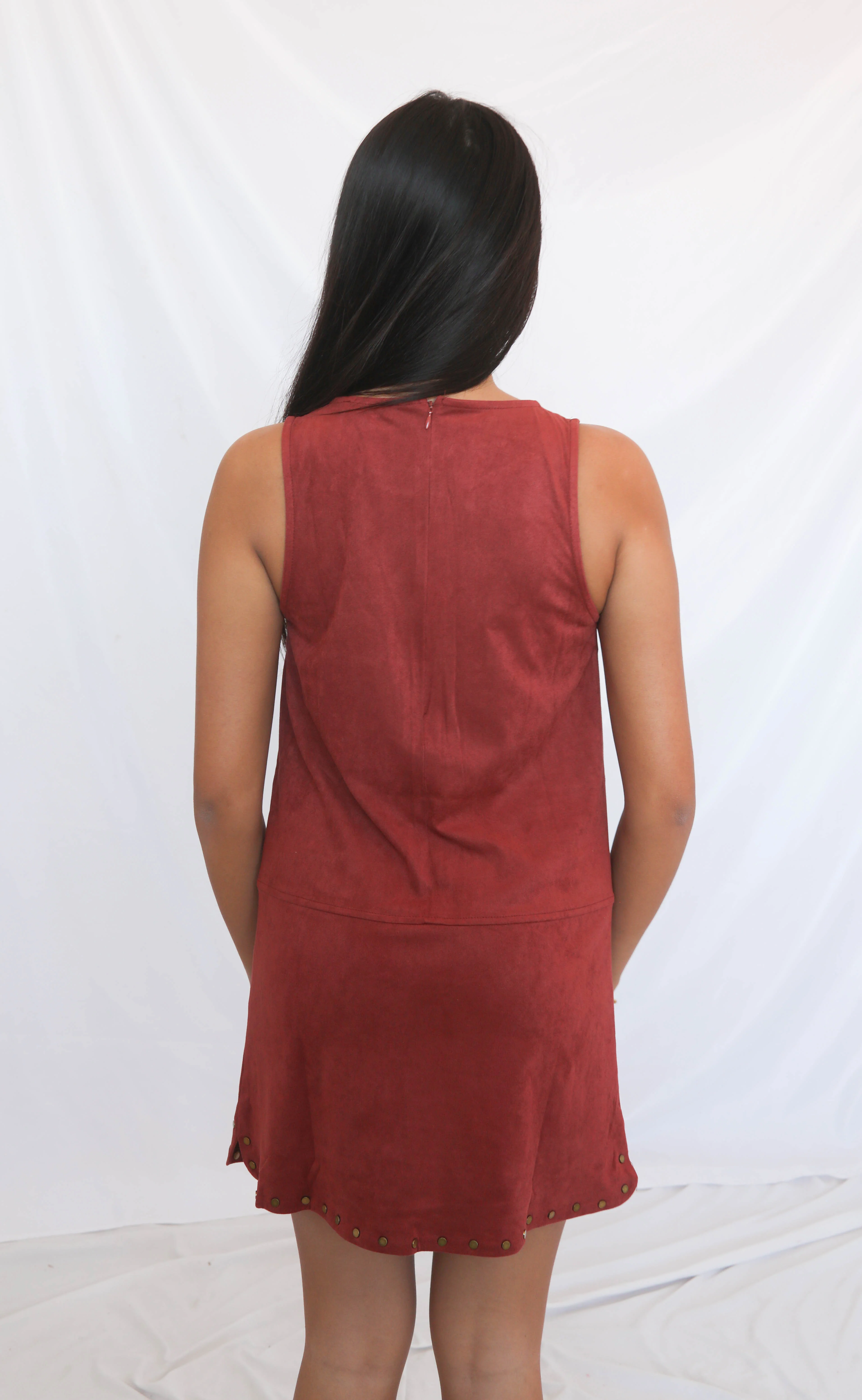 rumor has it suede mini dress - Image 3