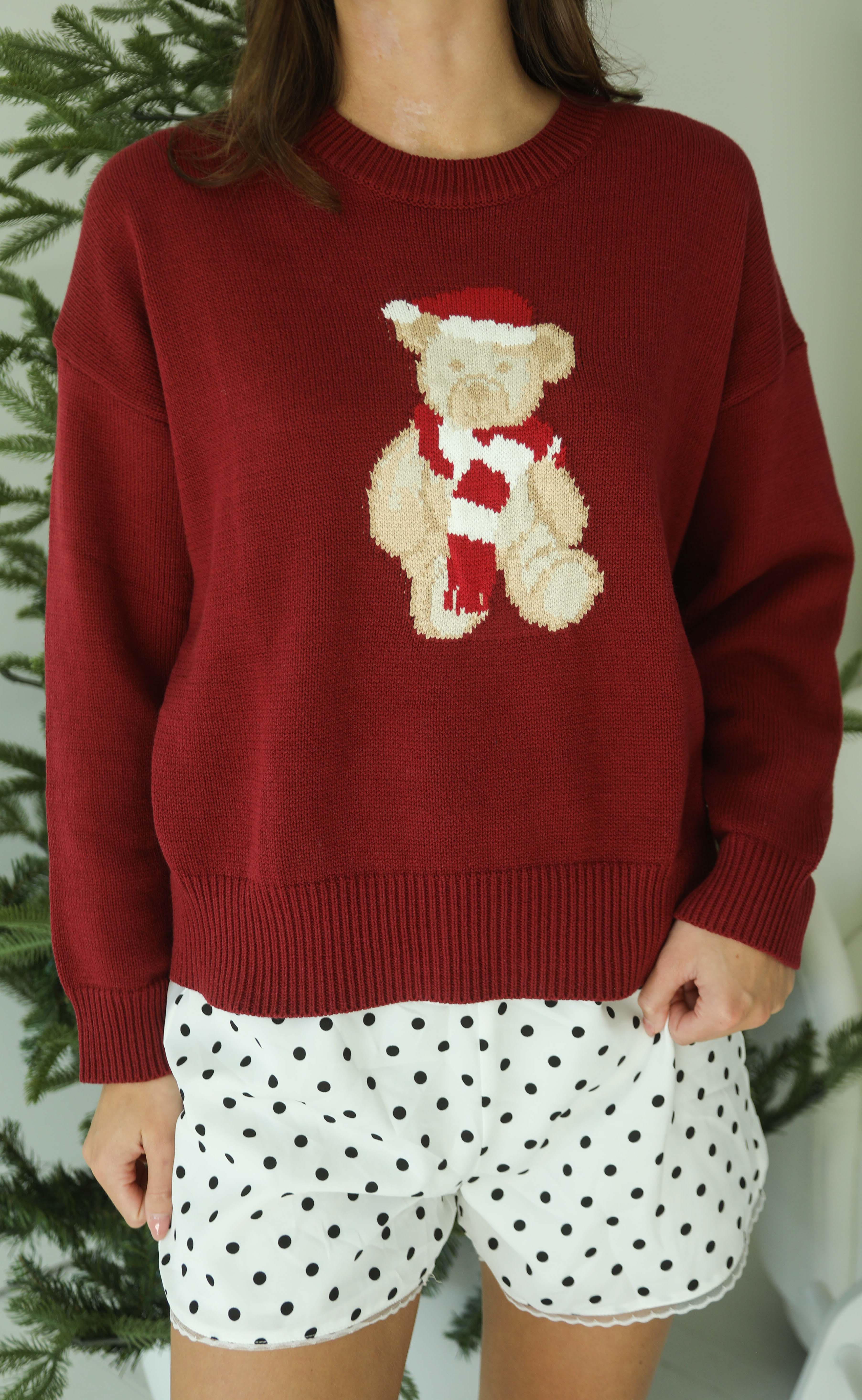 santa teddy bear sweater - Image 2