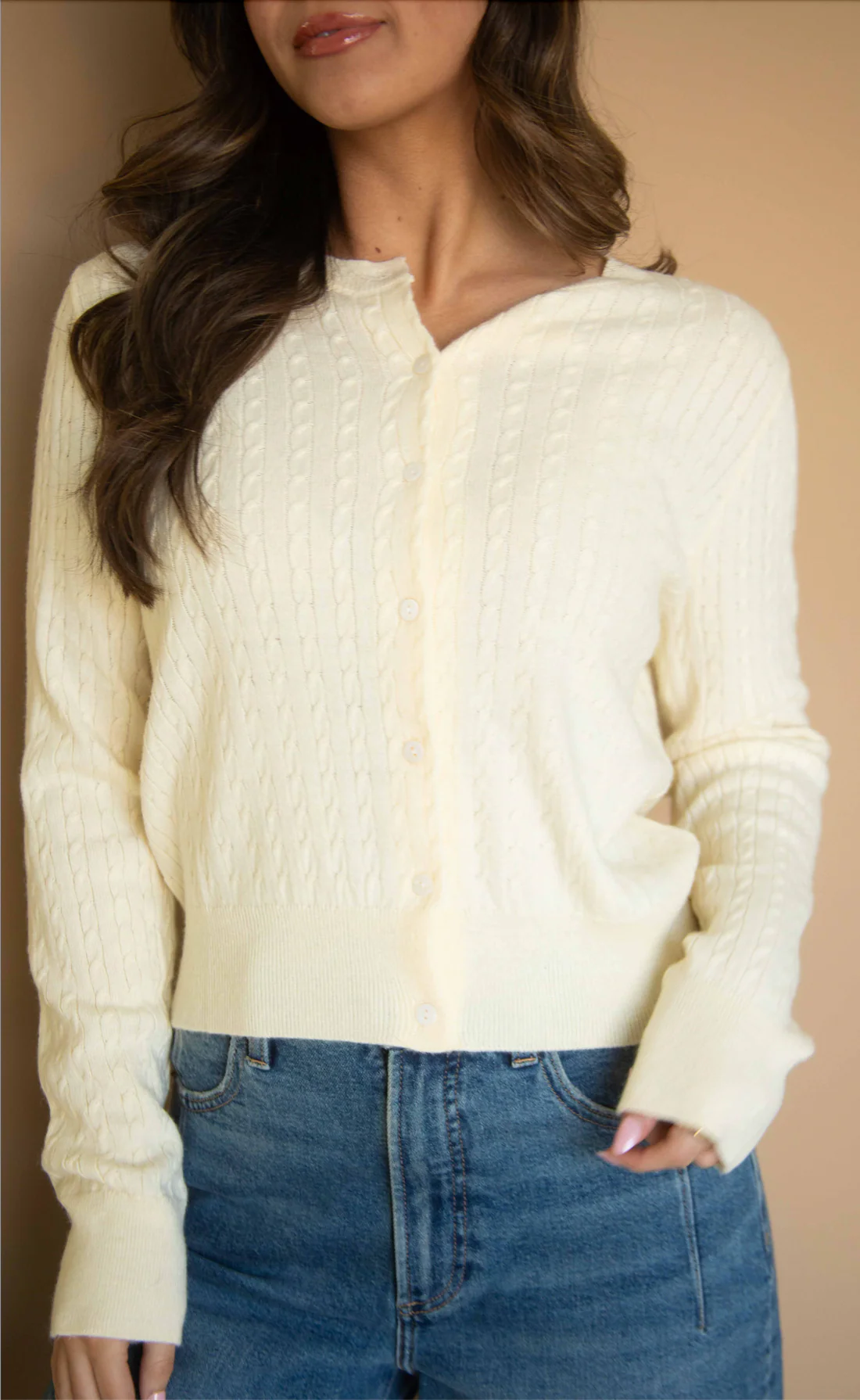 soft serve cable knit sweater - Image 2