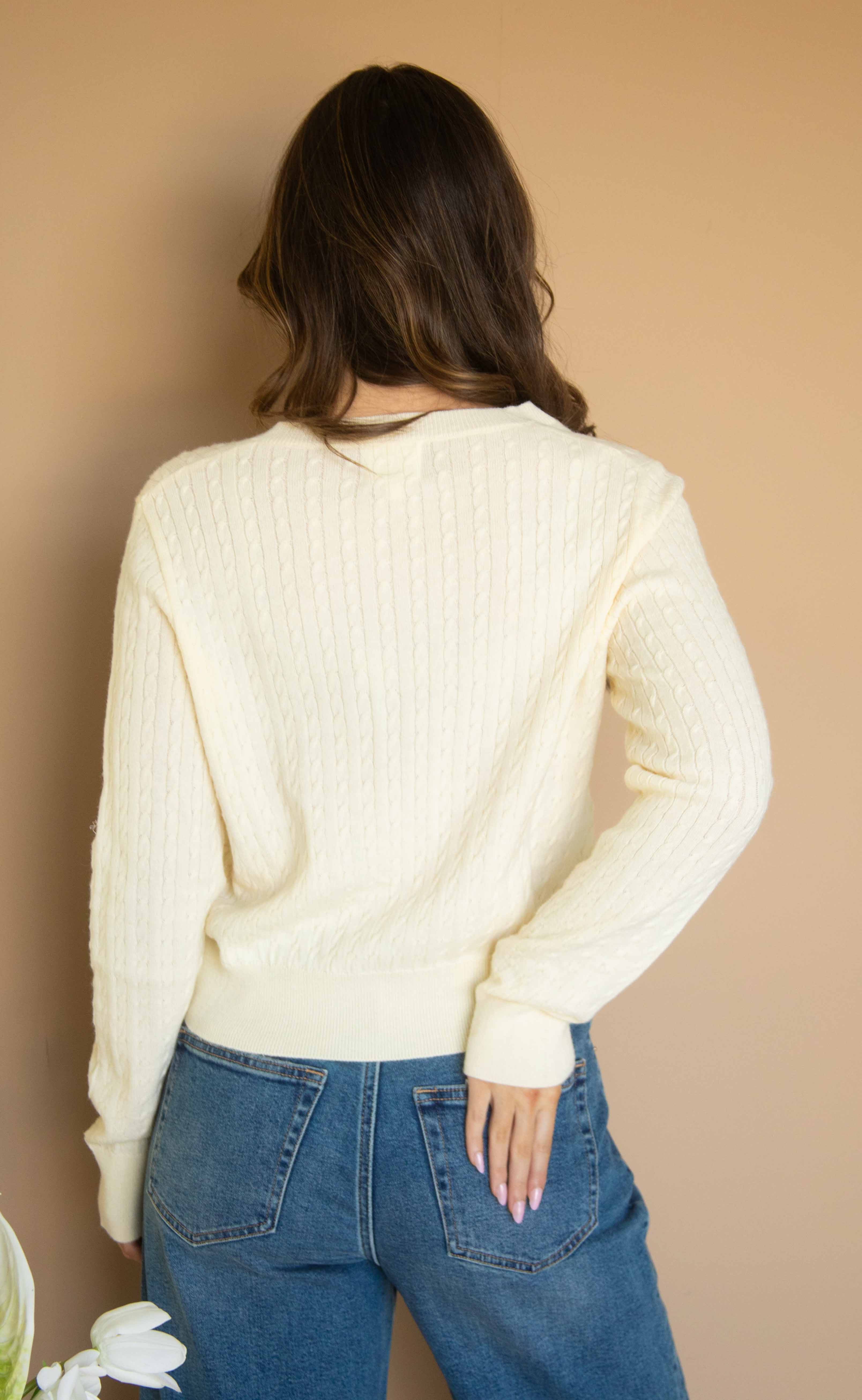 soft serve cable knit sweater - Image 3