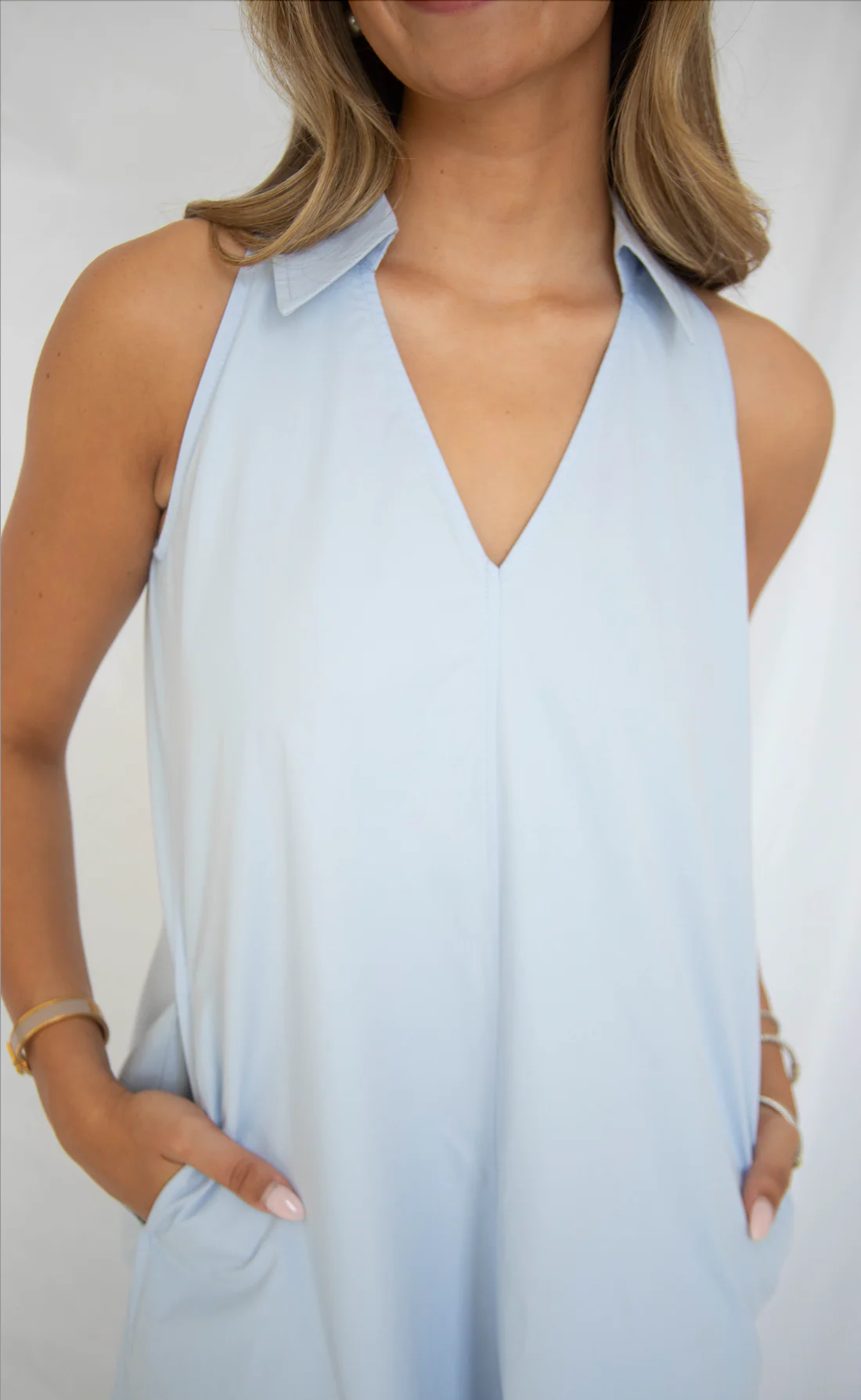 you're so classic collared maxi dress - blue - Image 2
